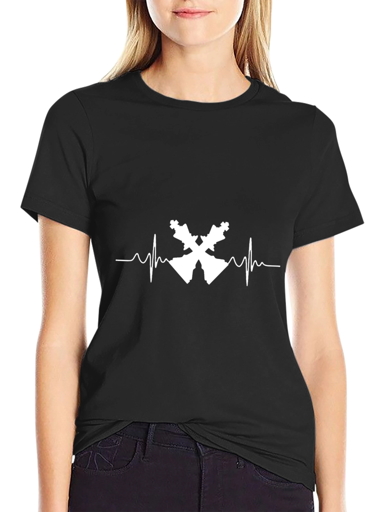 Chess Heartbeat T-Shirt - King and Queen Design