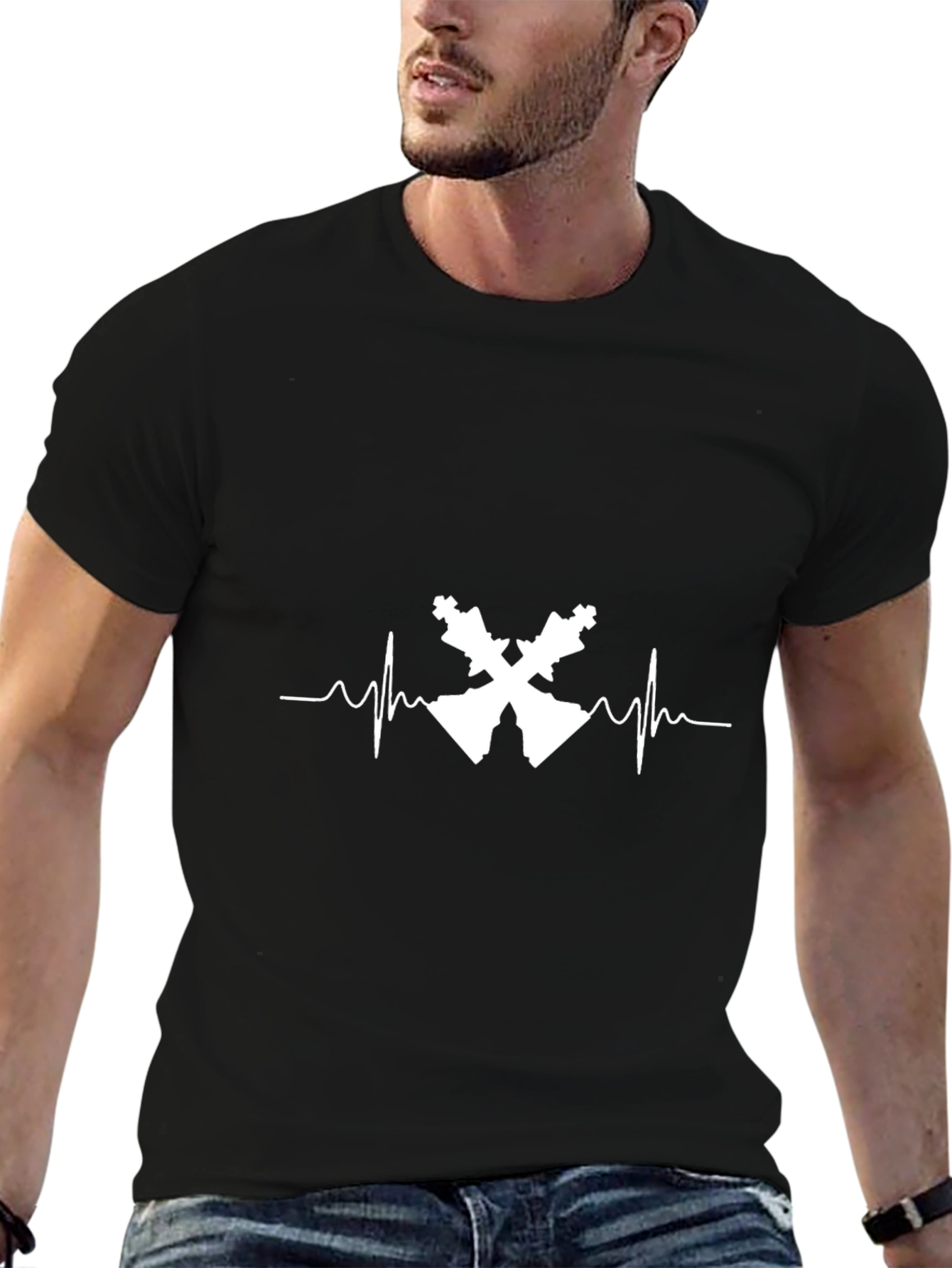 Chess Heartbeat T-Shirt - King and Queen Design