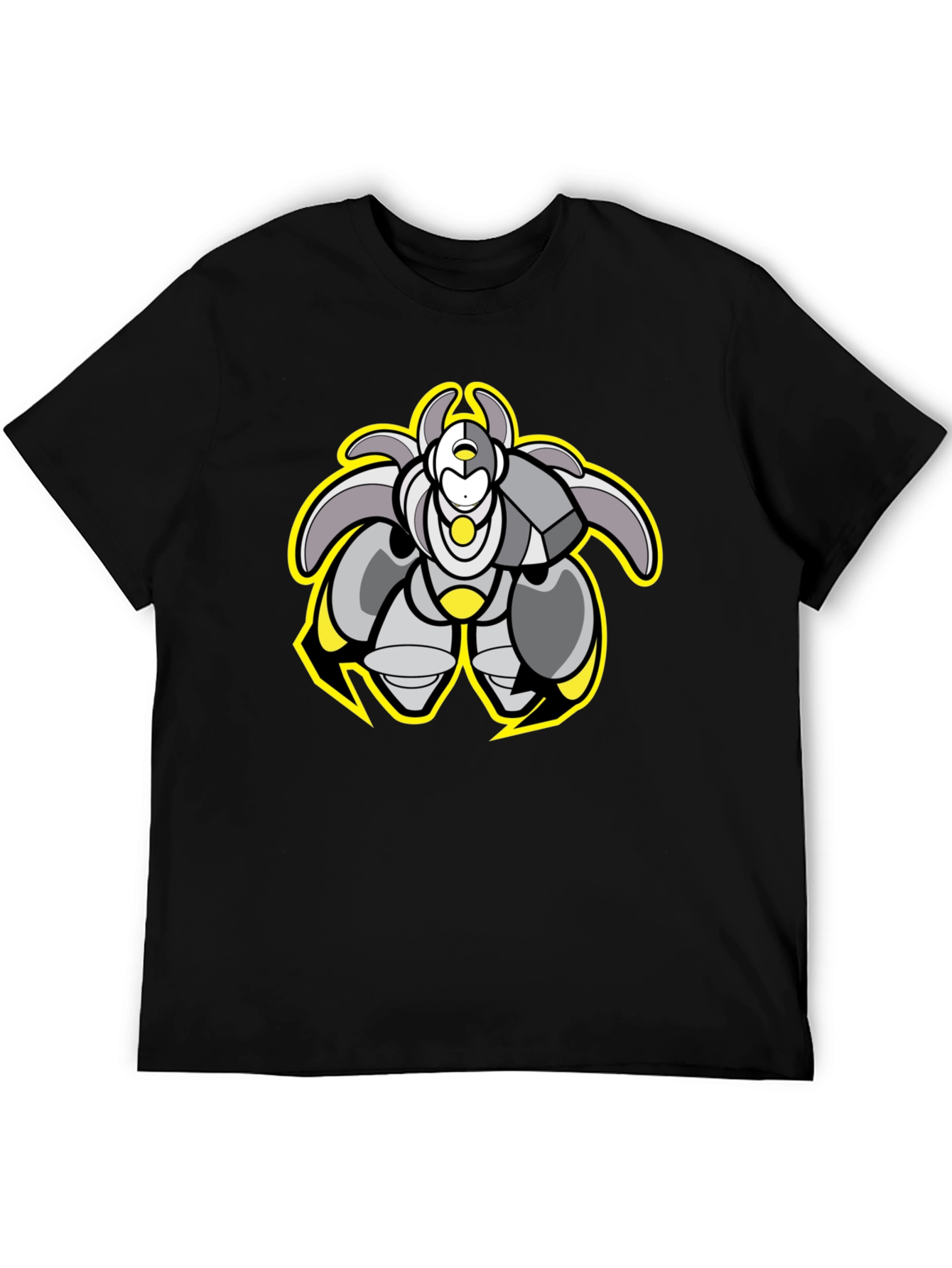 Cool Robot Graphic Black Tee