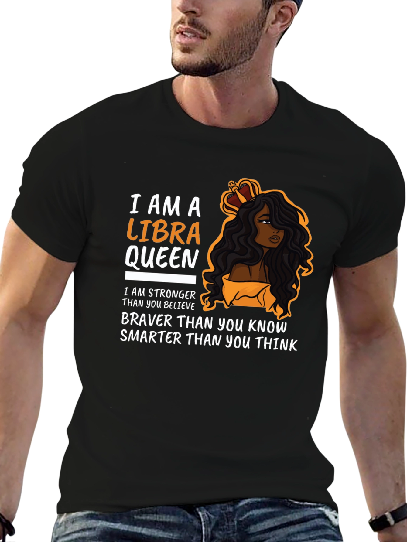 Libra Queen Black T-Shirt Zodiac Sign Graphic Tee