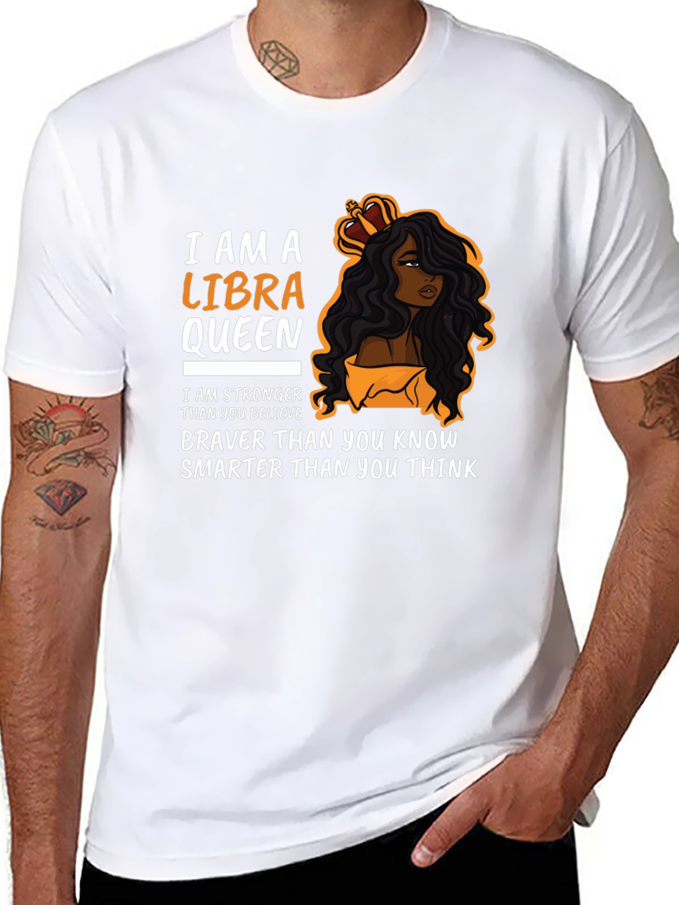 Libra Queen Black T-Shirt Zodiac Sign Graphic Tee