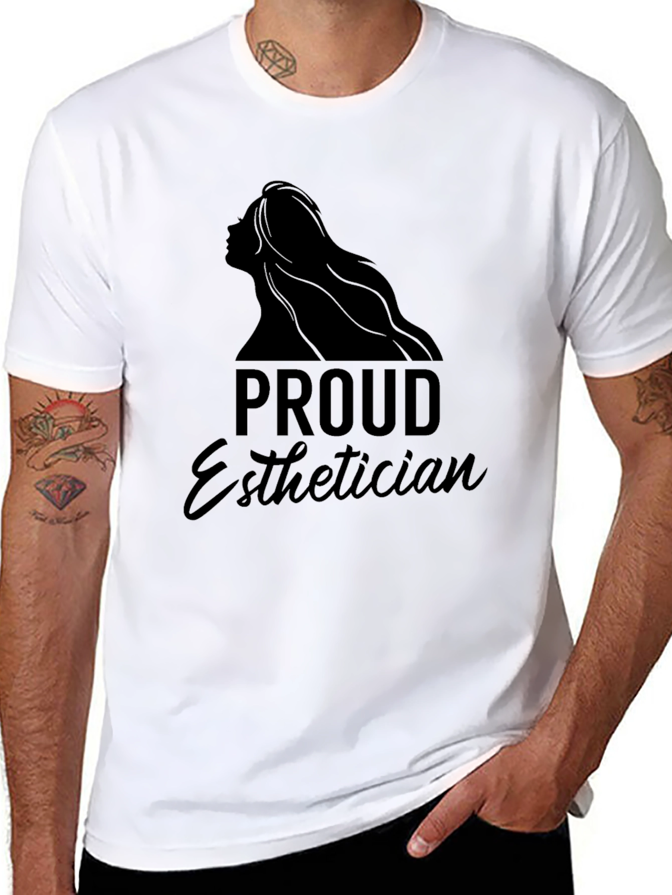 Proud Esthetician Black T-Shirt