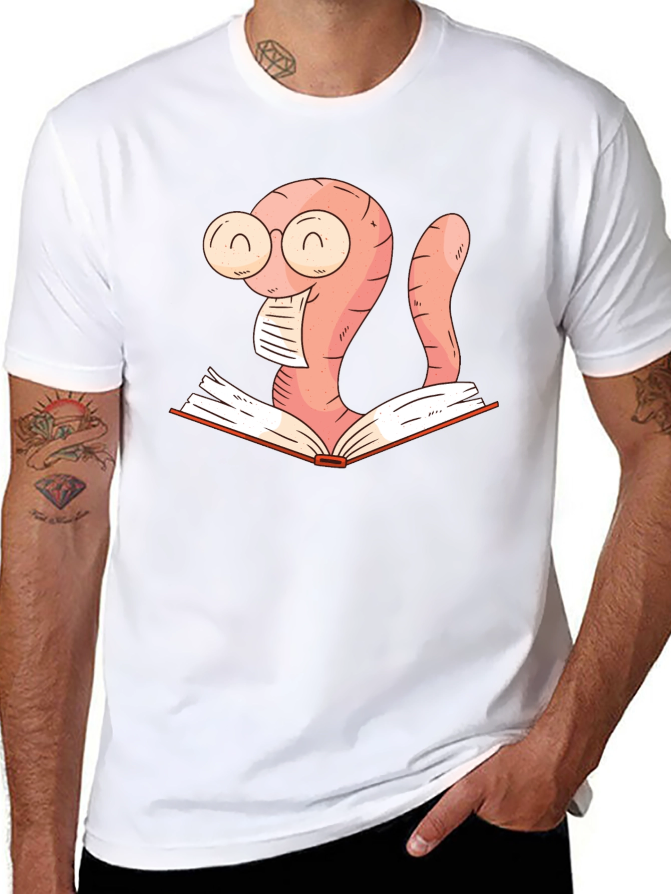 Bookworm Shirt - Reading Worm Design