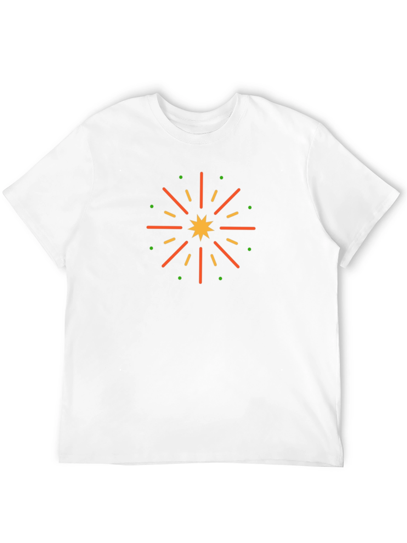 Starburst Graphic Black Cotton T-Shirt