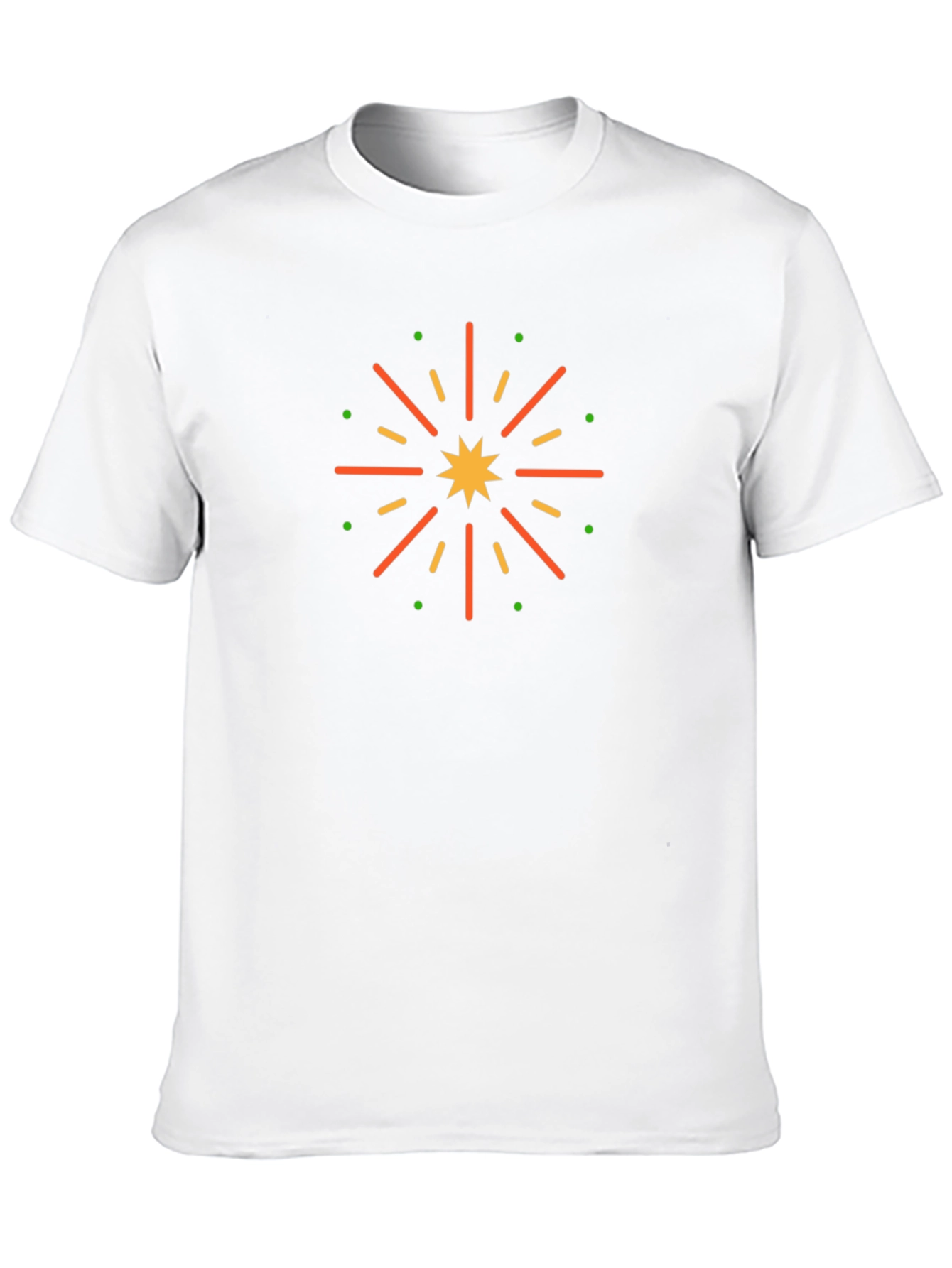 Starburst Graphic Black Cotton T-Shirt