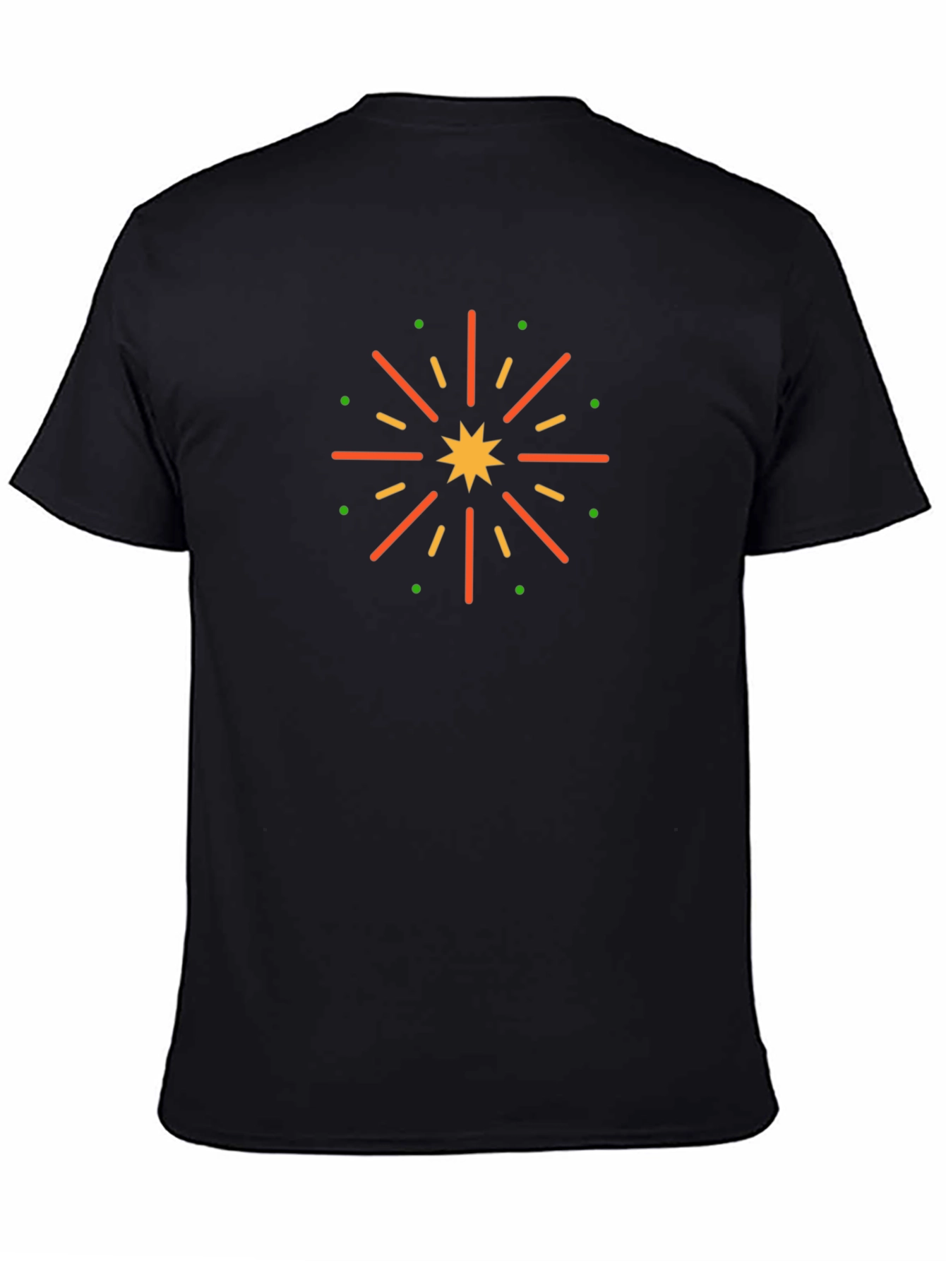 Starburst Graphic Black Cotton T-Shirt