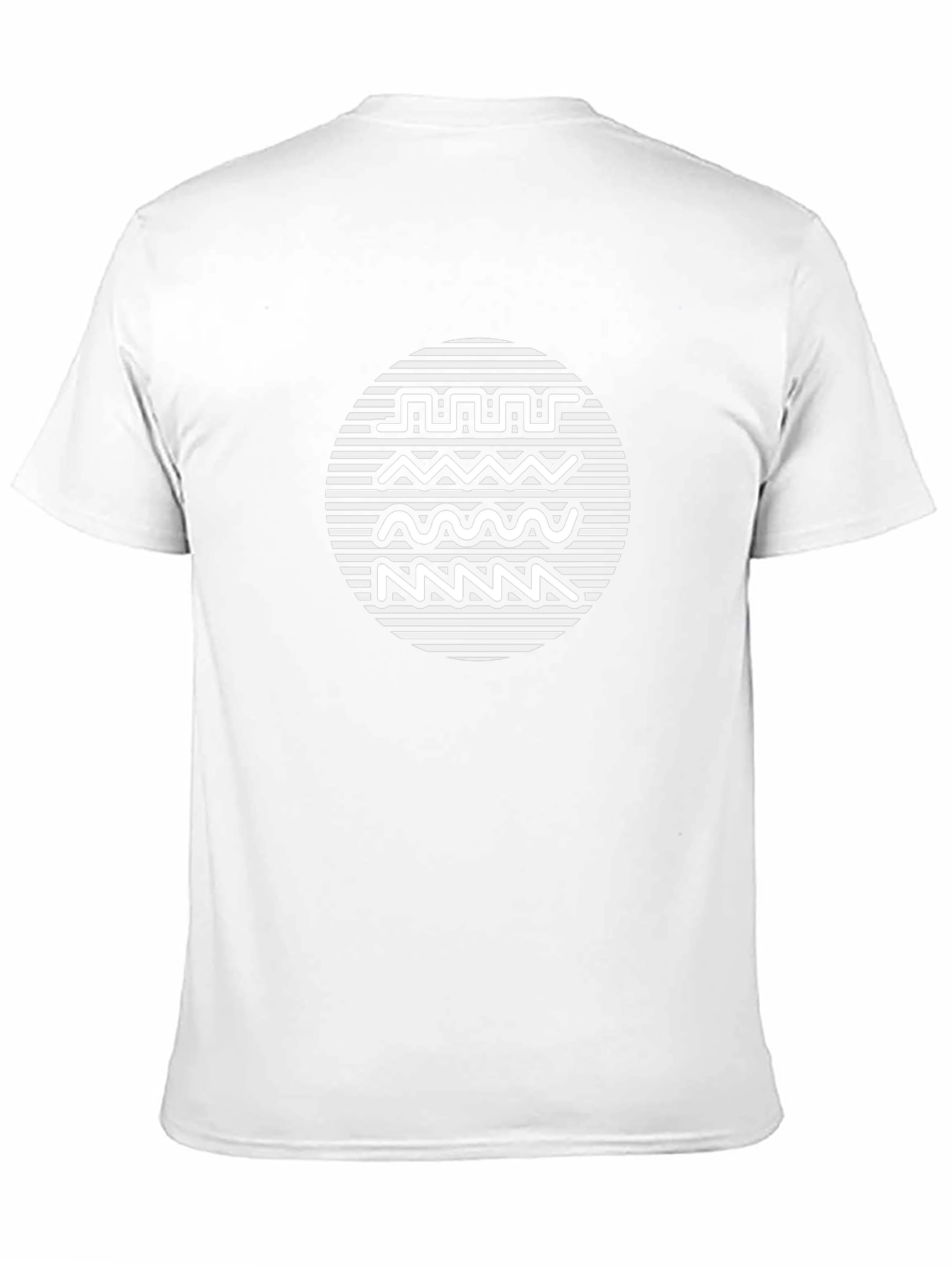 Black T-Shirt with Abstract Wave Graphic