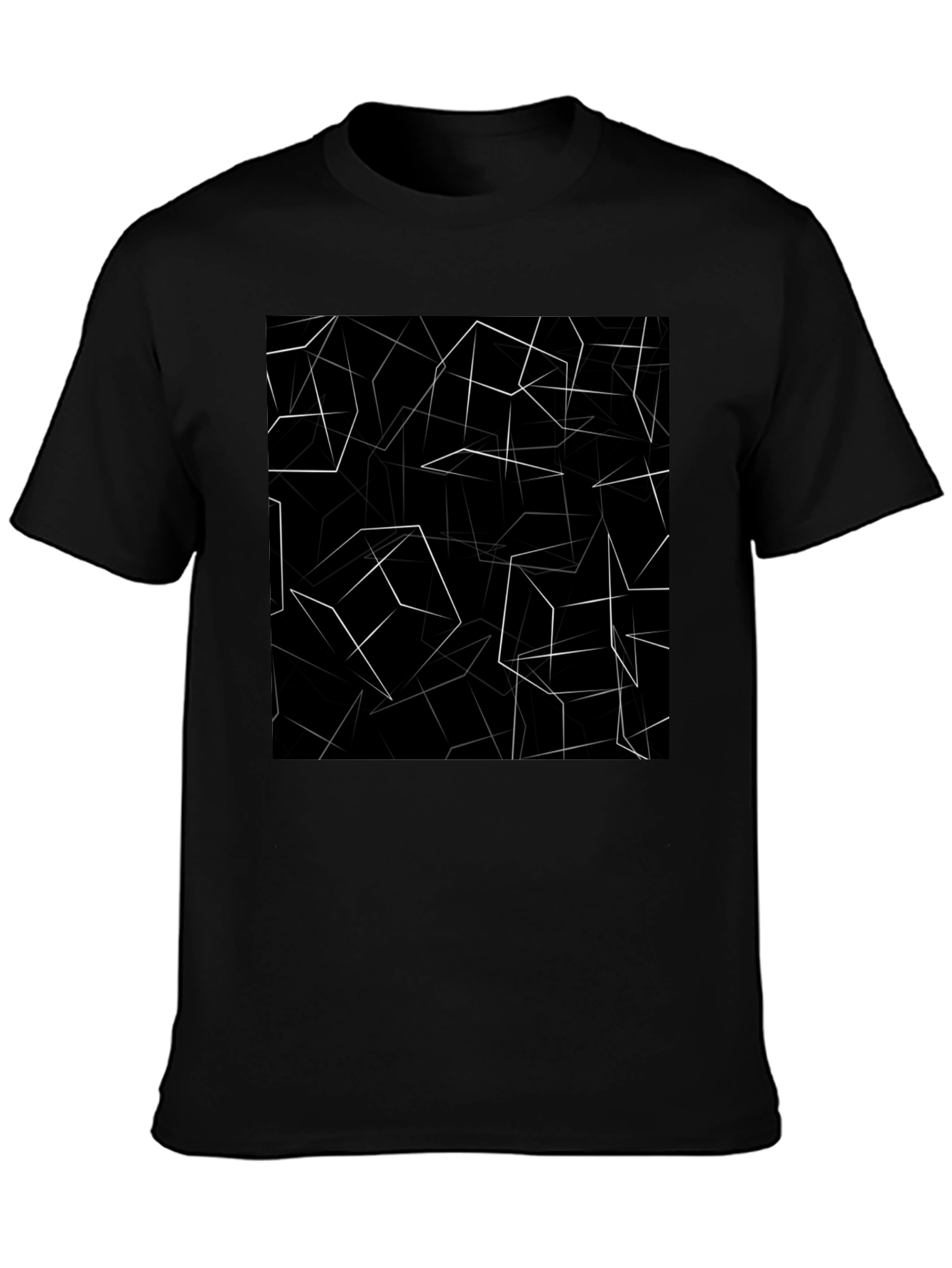 Abstract Cube Black T-Shirt