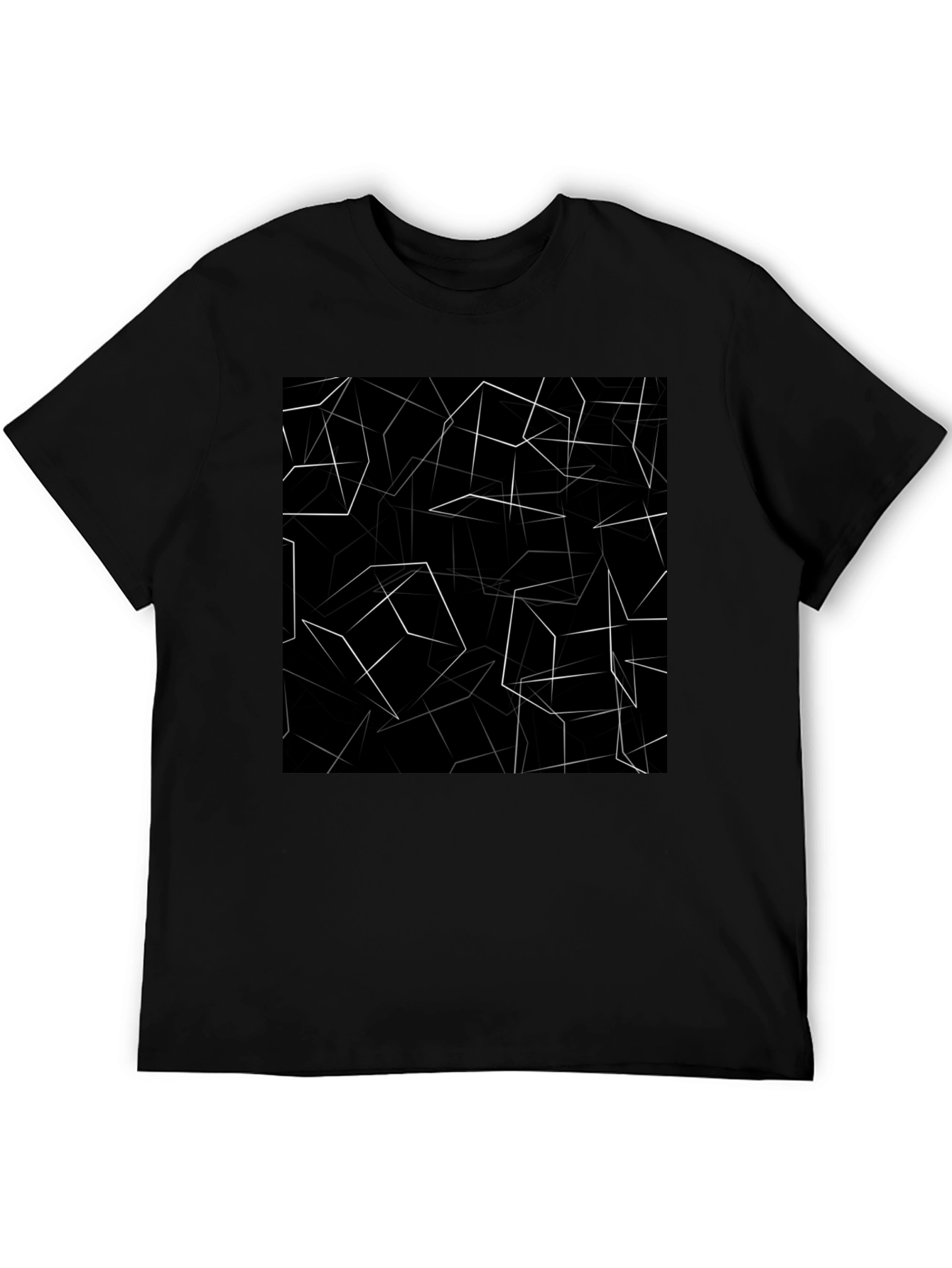 Abstract Cube Black T-Shirt
