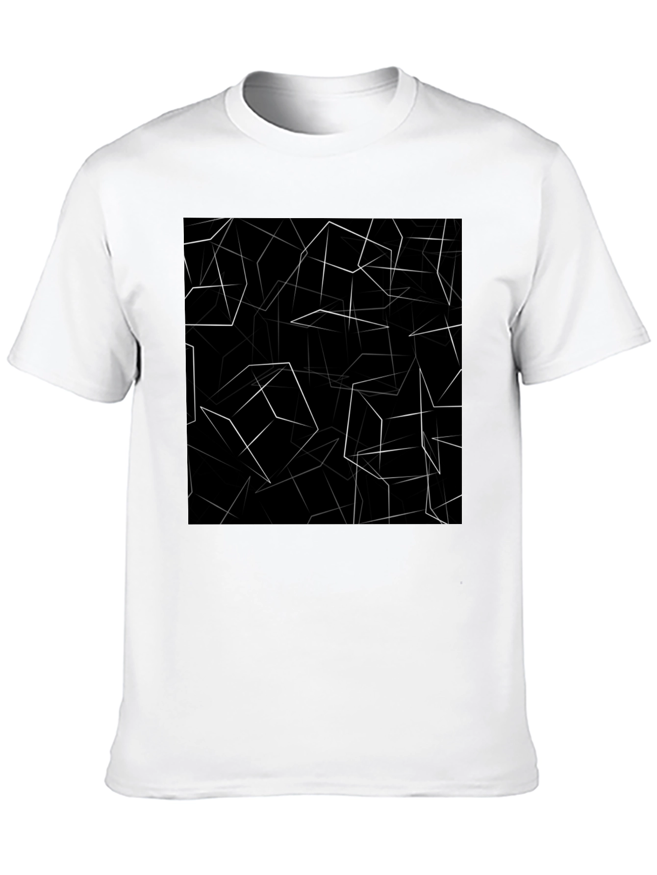 Abstract Cube Black T-Shirt