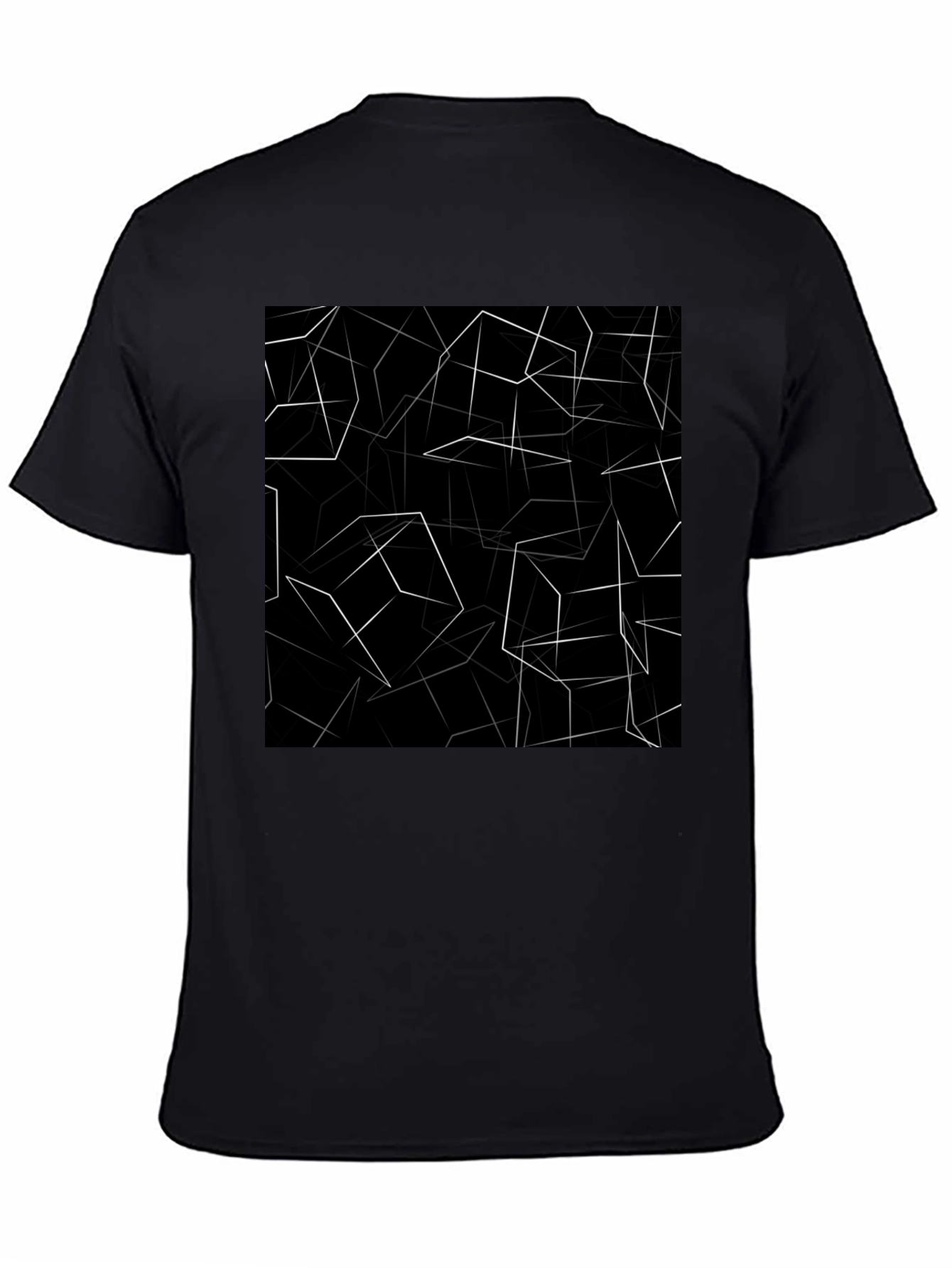 Abstract Cube Black T-Shirt