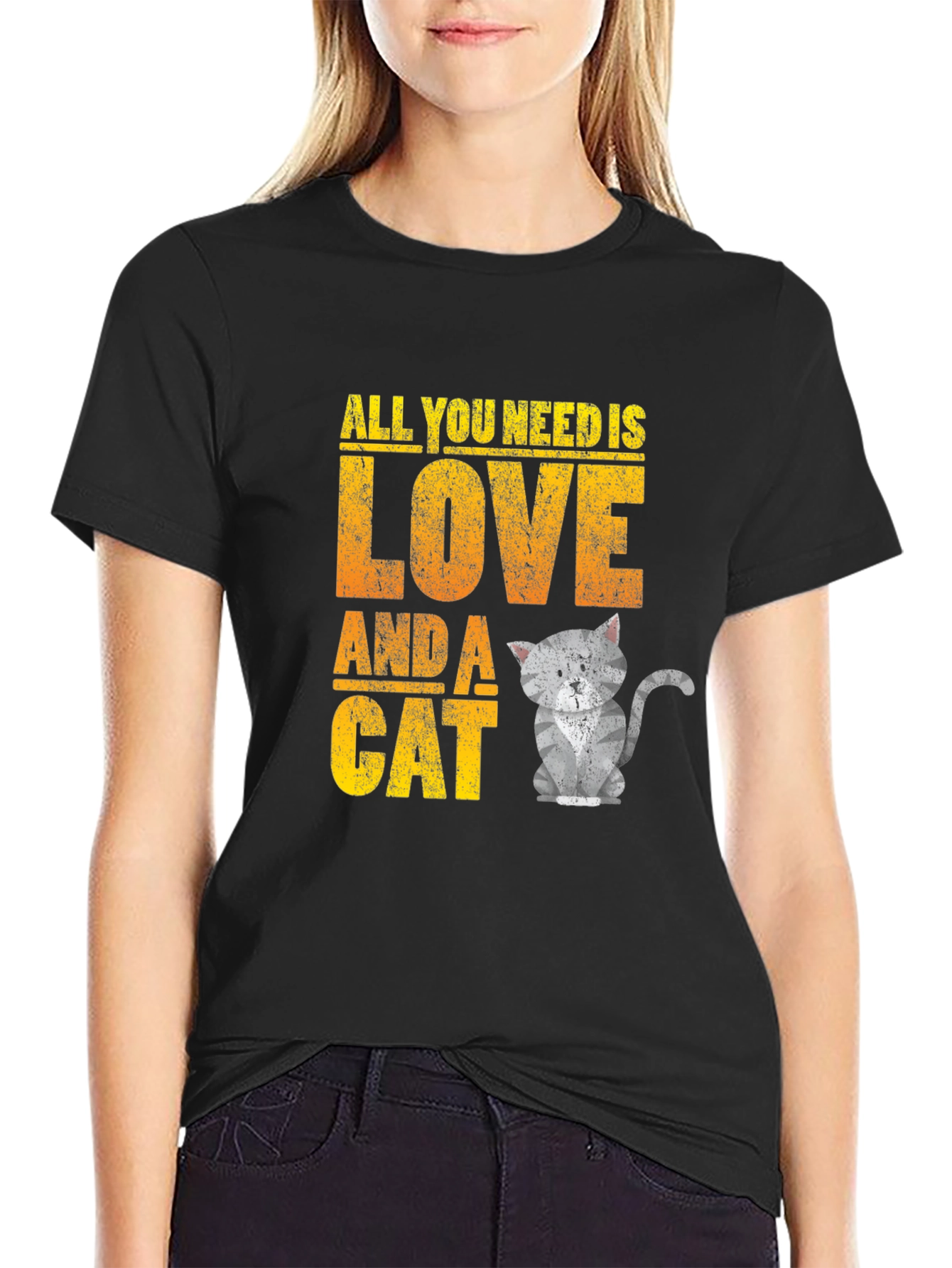 All You Need is Love and a Cat T-Shirt