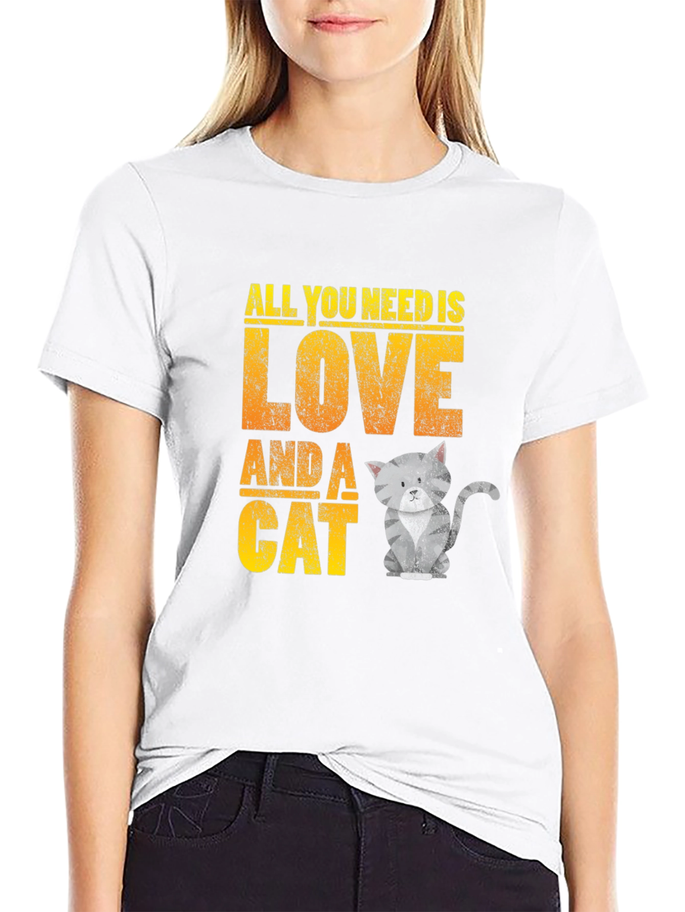 All You Need is Love and a Cat T-Shirt