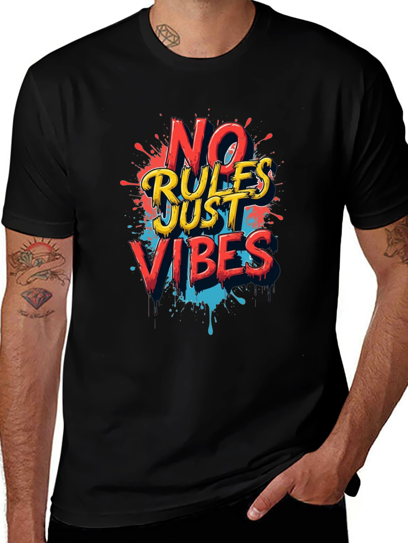 No Rules Just Vibes Graphic T-Shirt