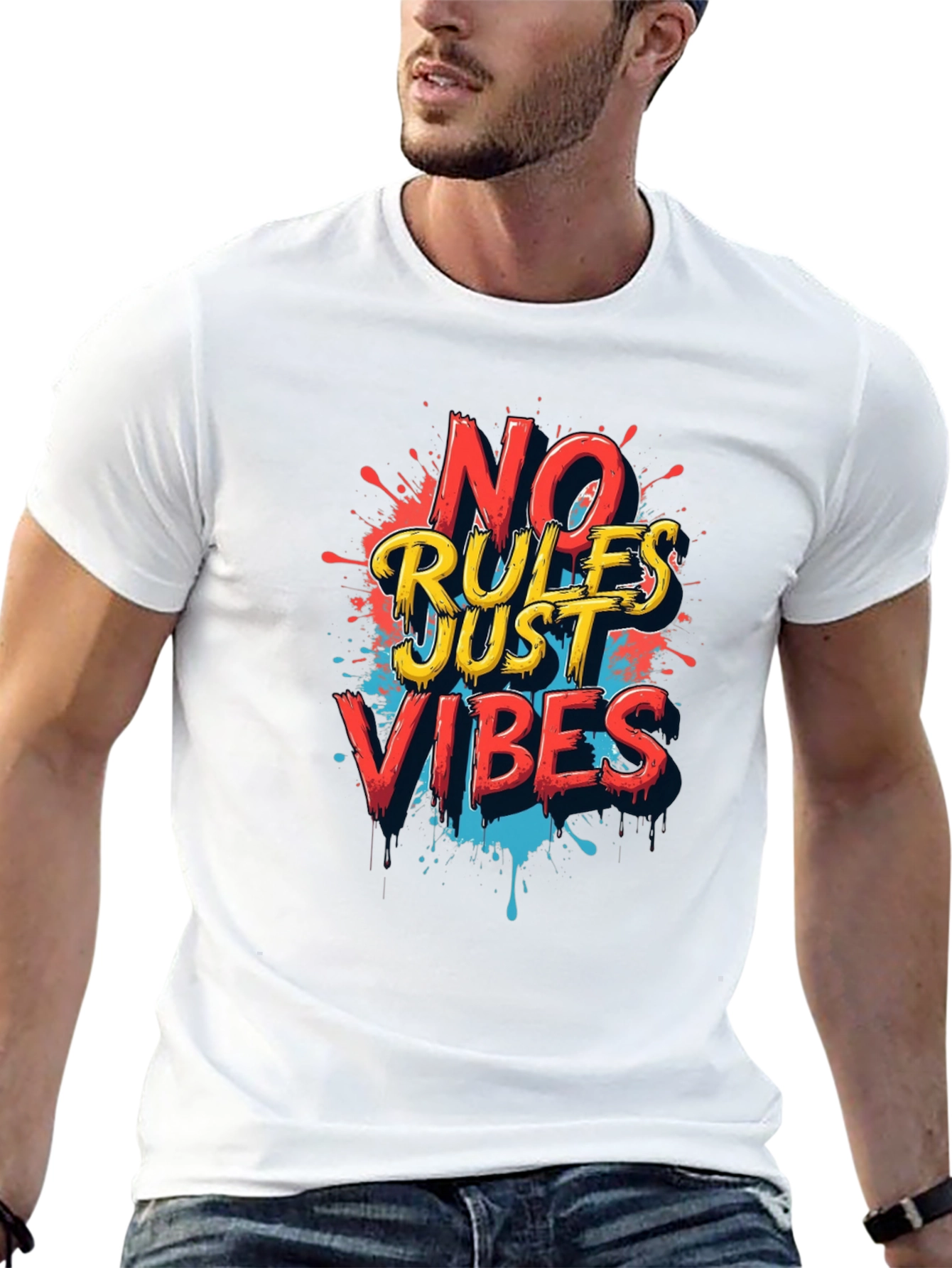 No Rules Just Vibes Graphic T-Shirt