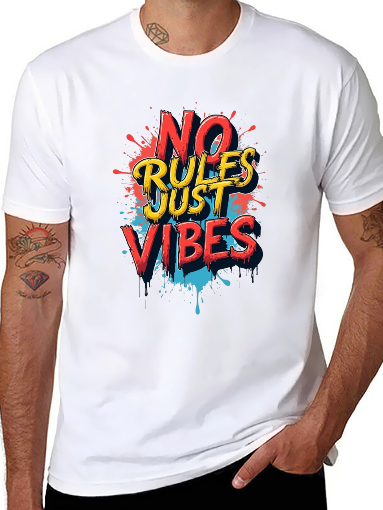No Rules Just Vibes Graphic T-Shirt