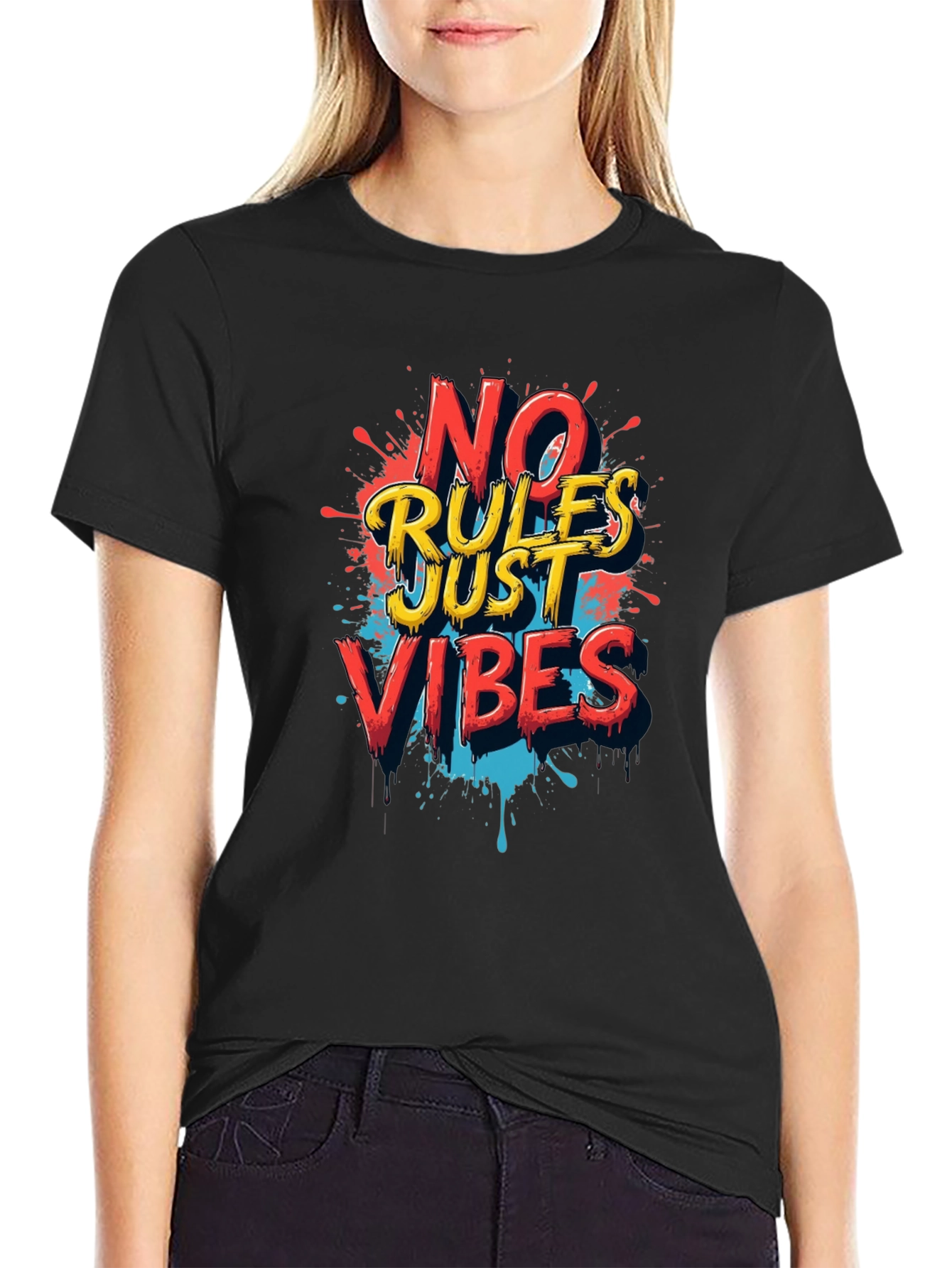 No Rules Just Vibes Graphic T-Shirt