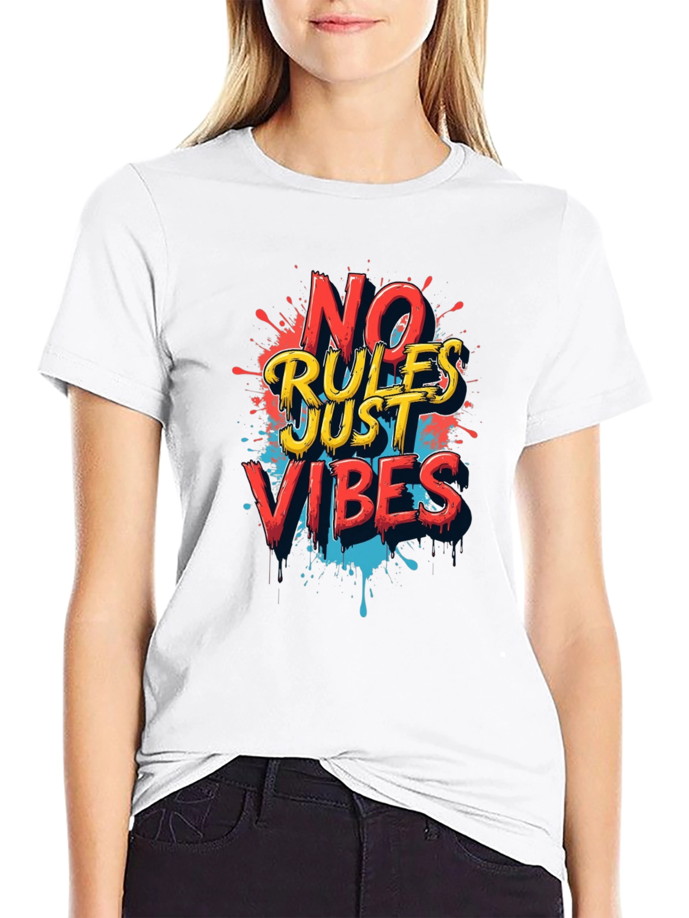 No Rules Just Vibes Graphic T-Shirt