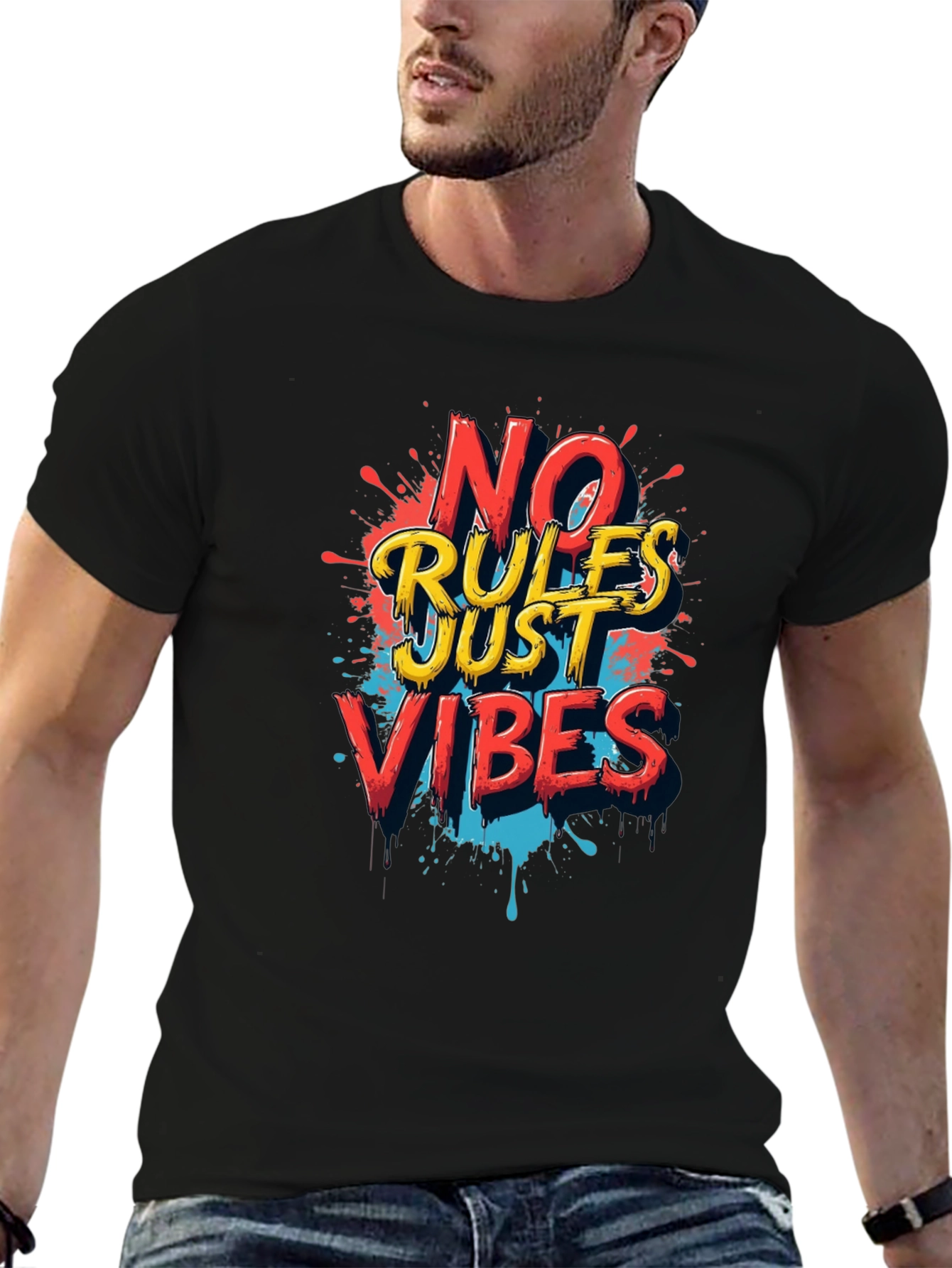 No Rules Just Vibes Graphic T-Shirt