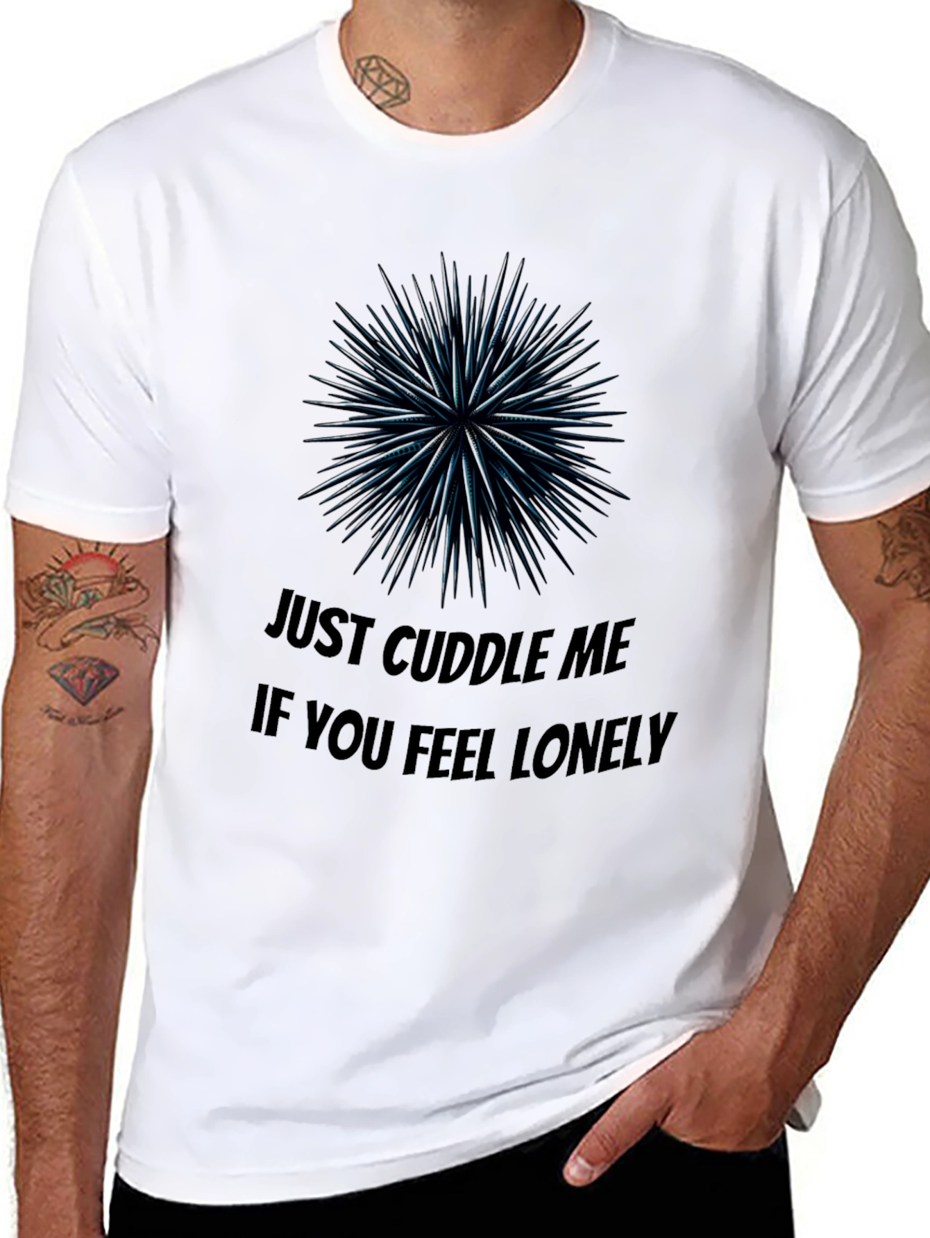 Cuddle Me Black Graphic Tee