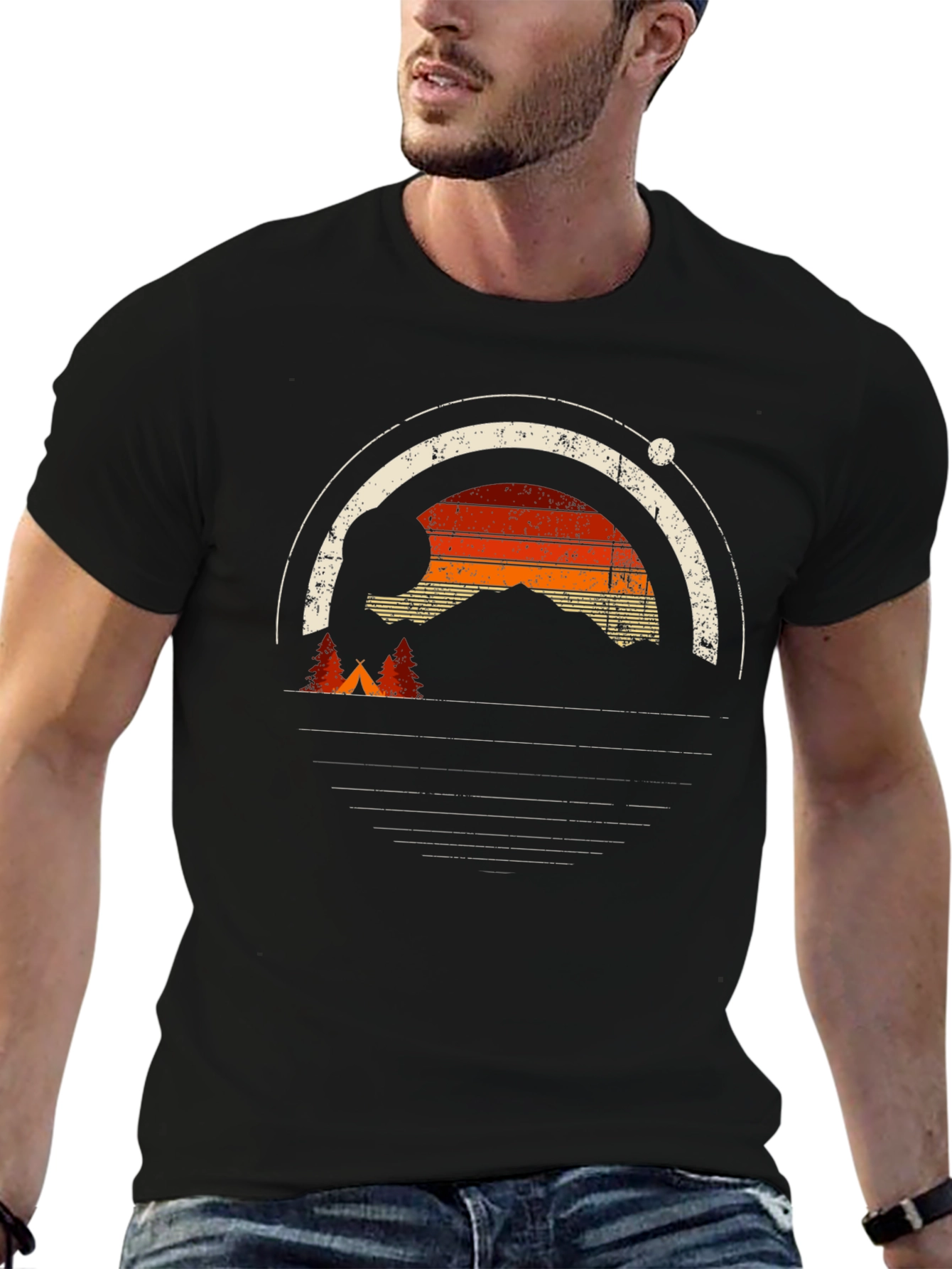 Retro Camping Adventure Graphic T-Shirt
