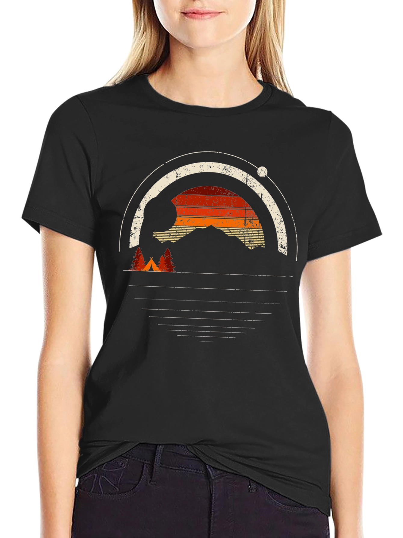 Retro Camping Adventure Graphic T-Shirt