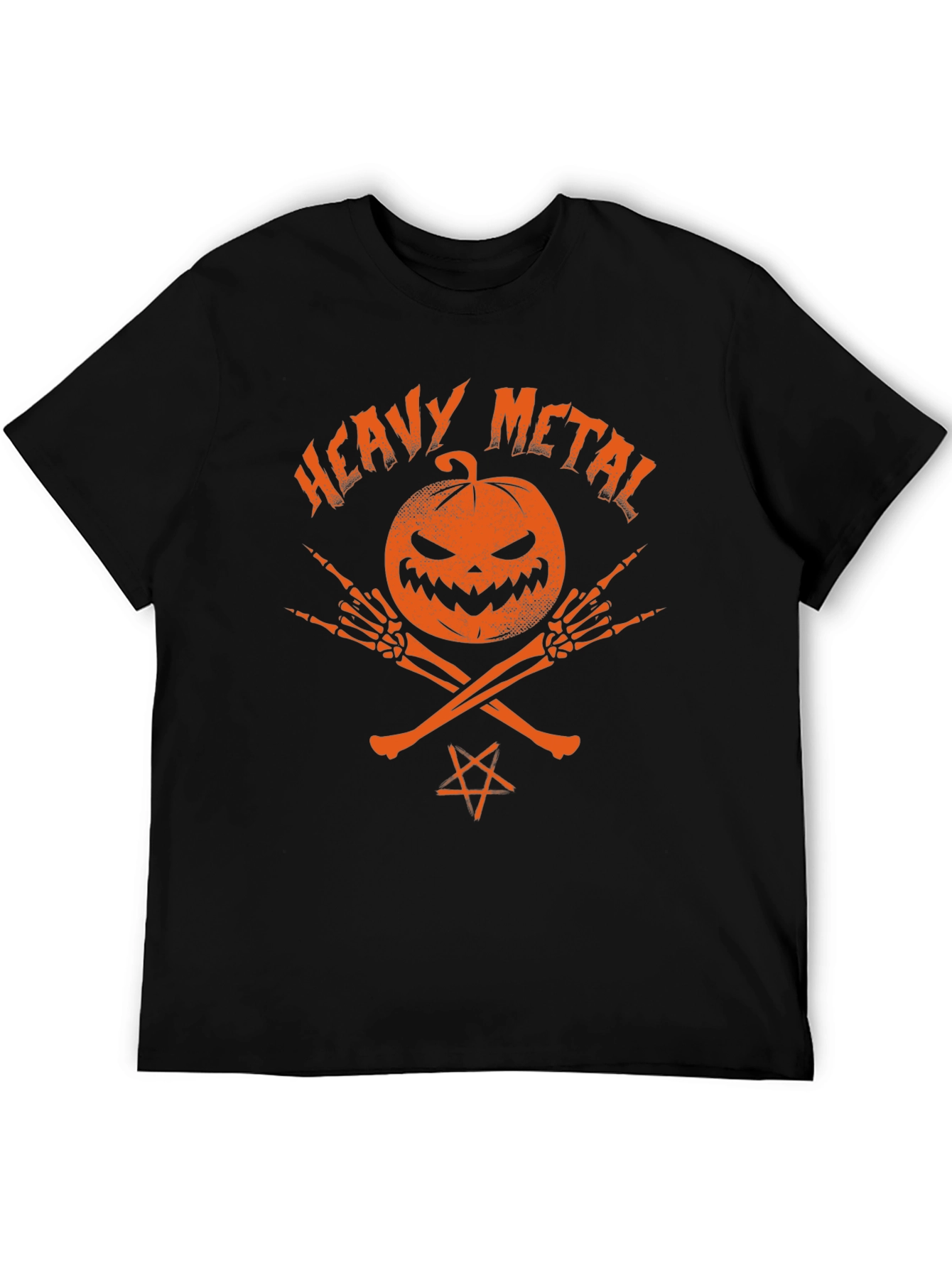 Heavy Metal Halloween Pumpkin T-Shirt