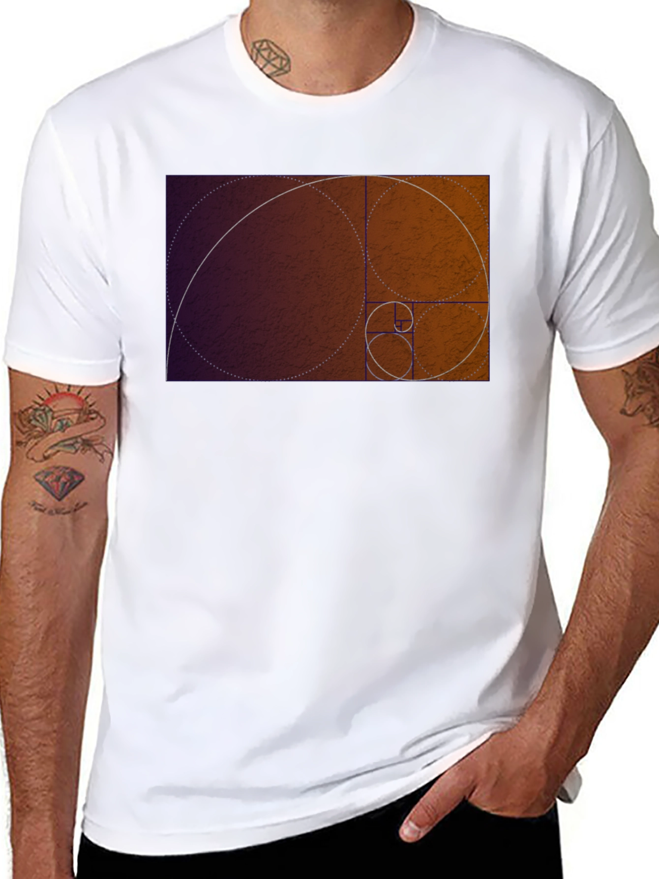 Golden Ratio Spiral Graphic T-Shirt