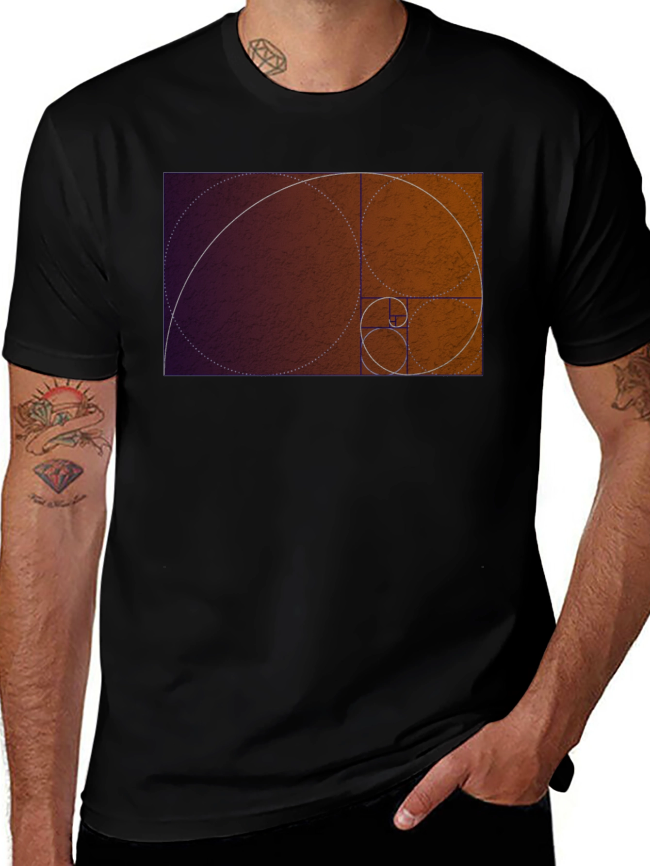 Golden Ratio Spiral Graphic T-Shirt