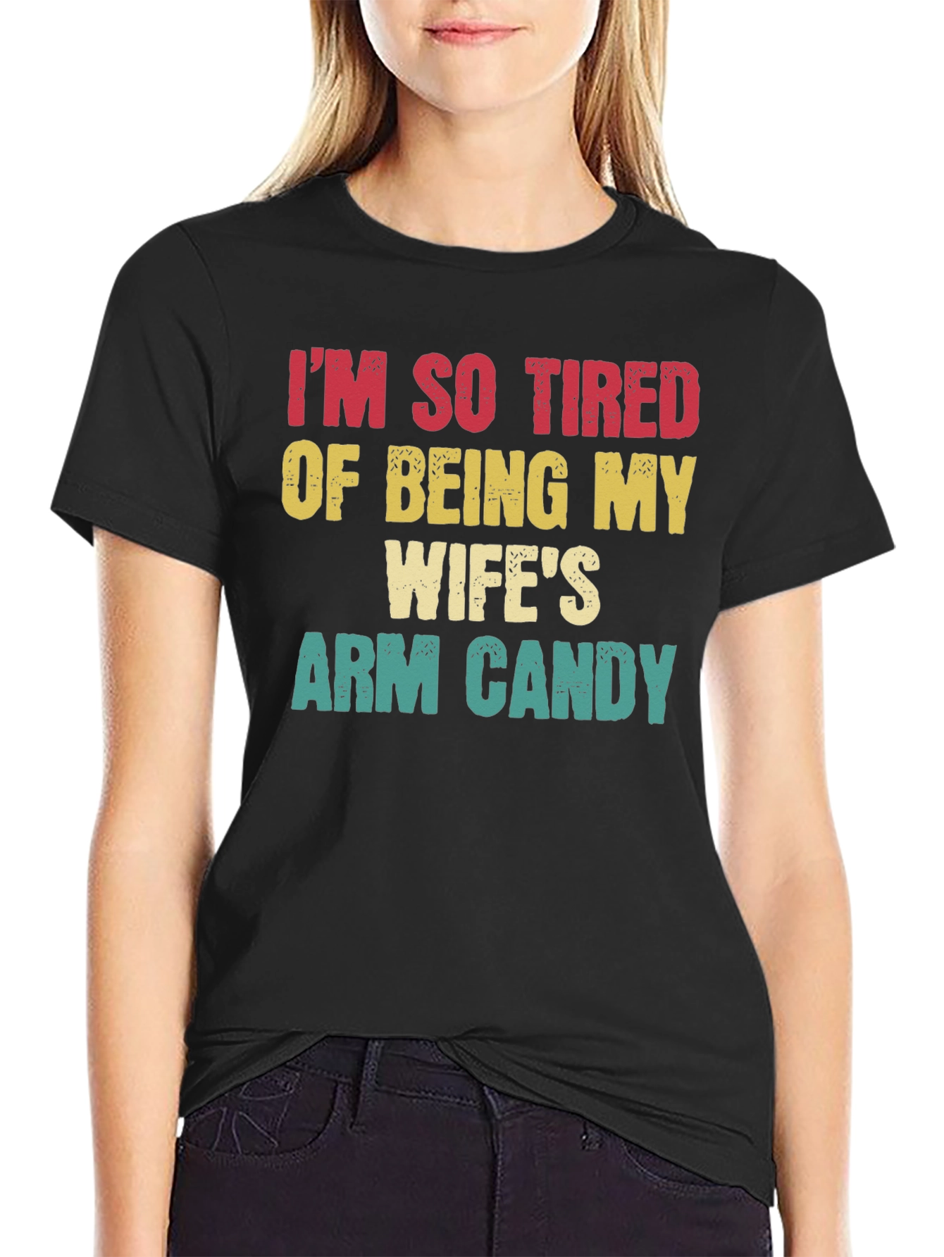 Funny Wifes Arm Candy Graphic T-Shirt