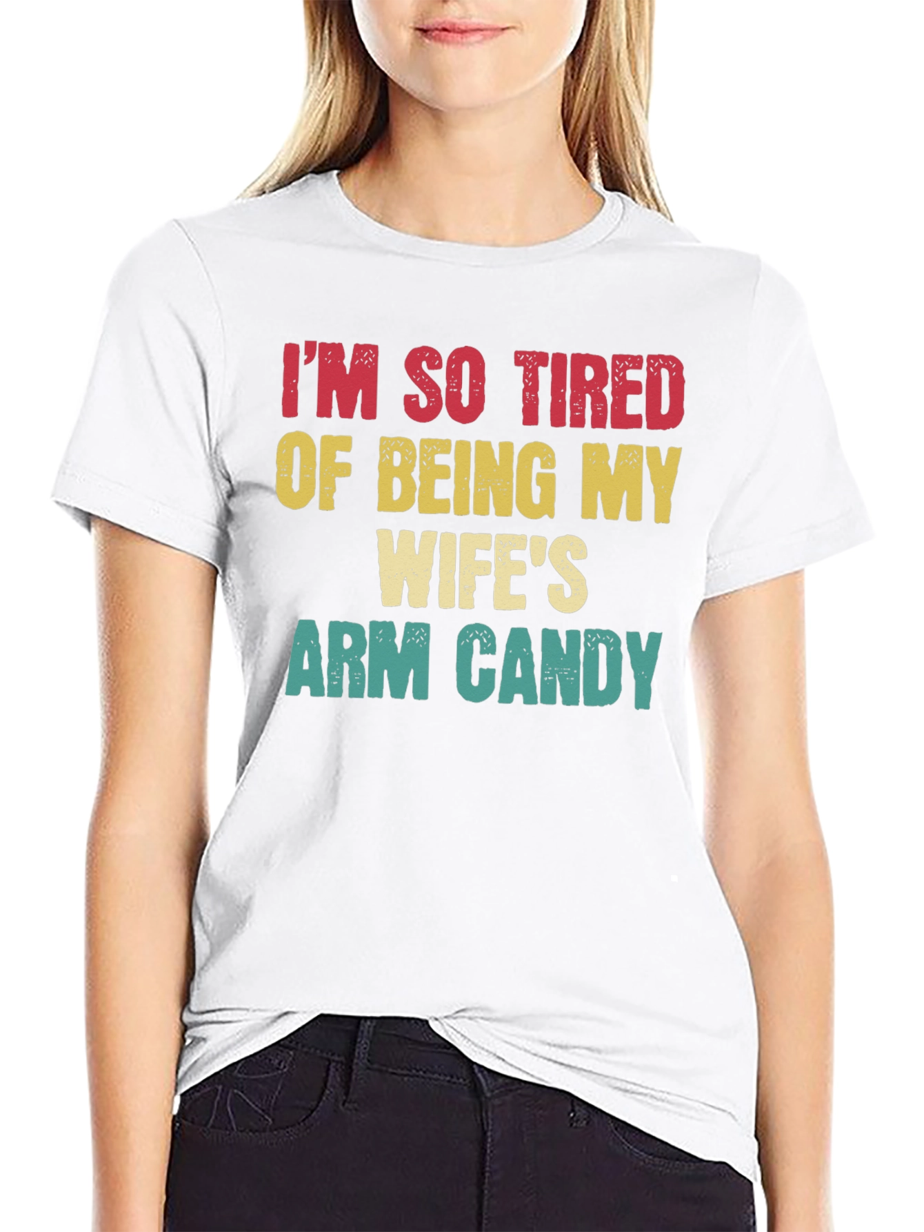 Funny Wifes Arm Candy Graphic T-Shirt