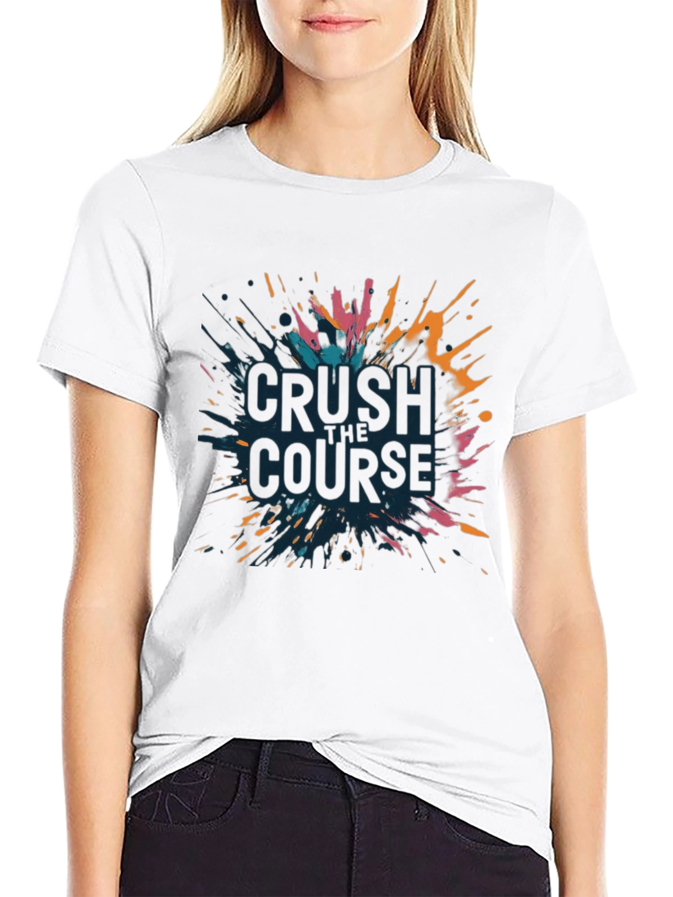 Crush the Course Graphic Tee - Black