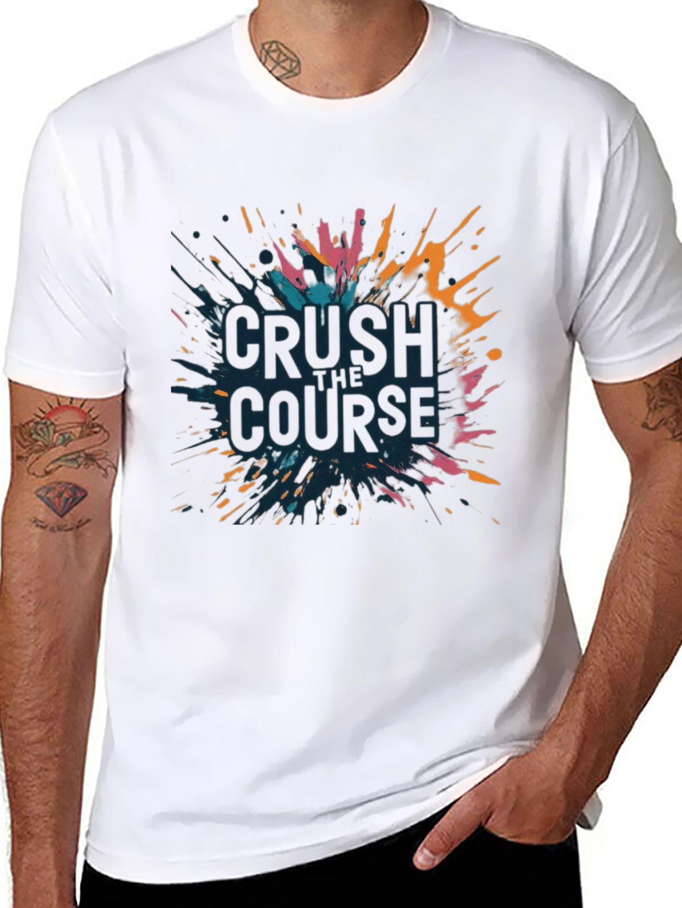 Crush the Course Graphic Tee - Black