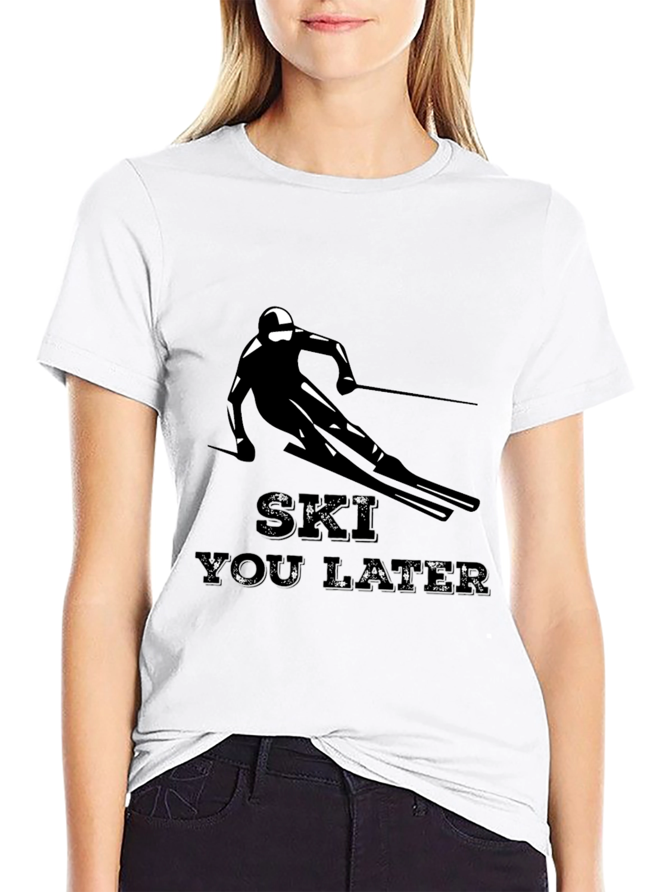 Ski You Later Graphic Tee - Black