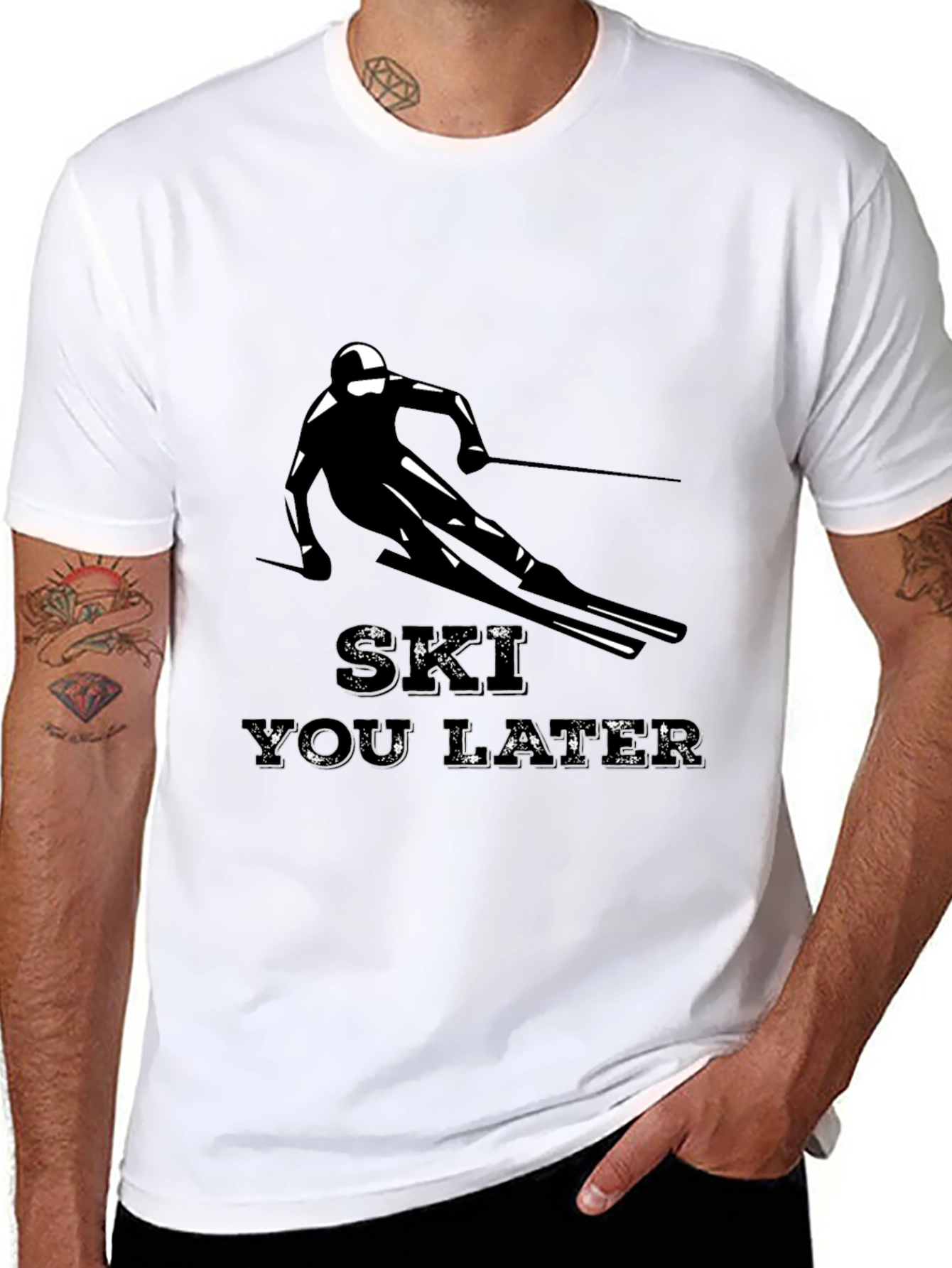 Ski You Later Graphic Tee - Black