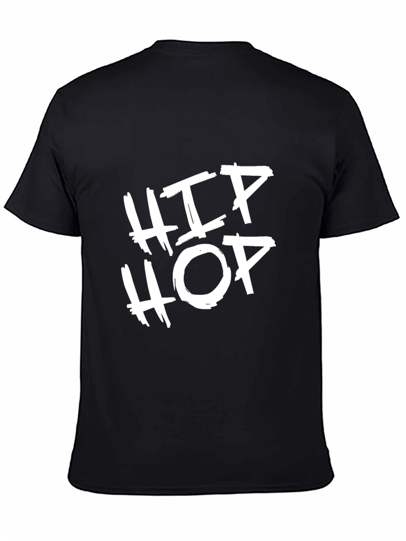 Black Hip Hop Graphic Tee - Casual Style