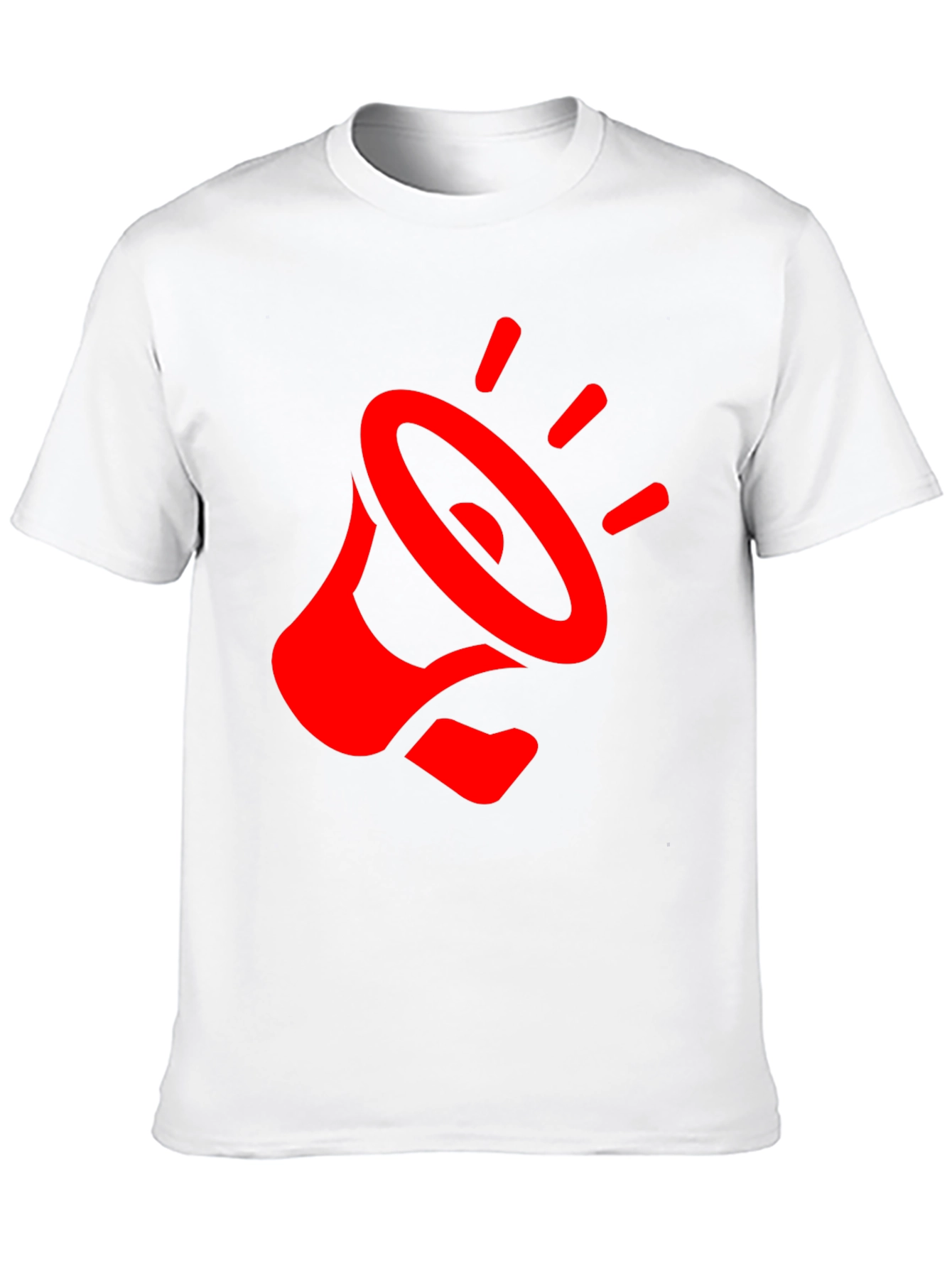 Red Megaphone Graphic Black T-Shirt