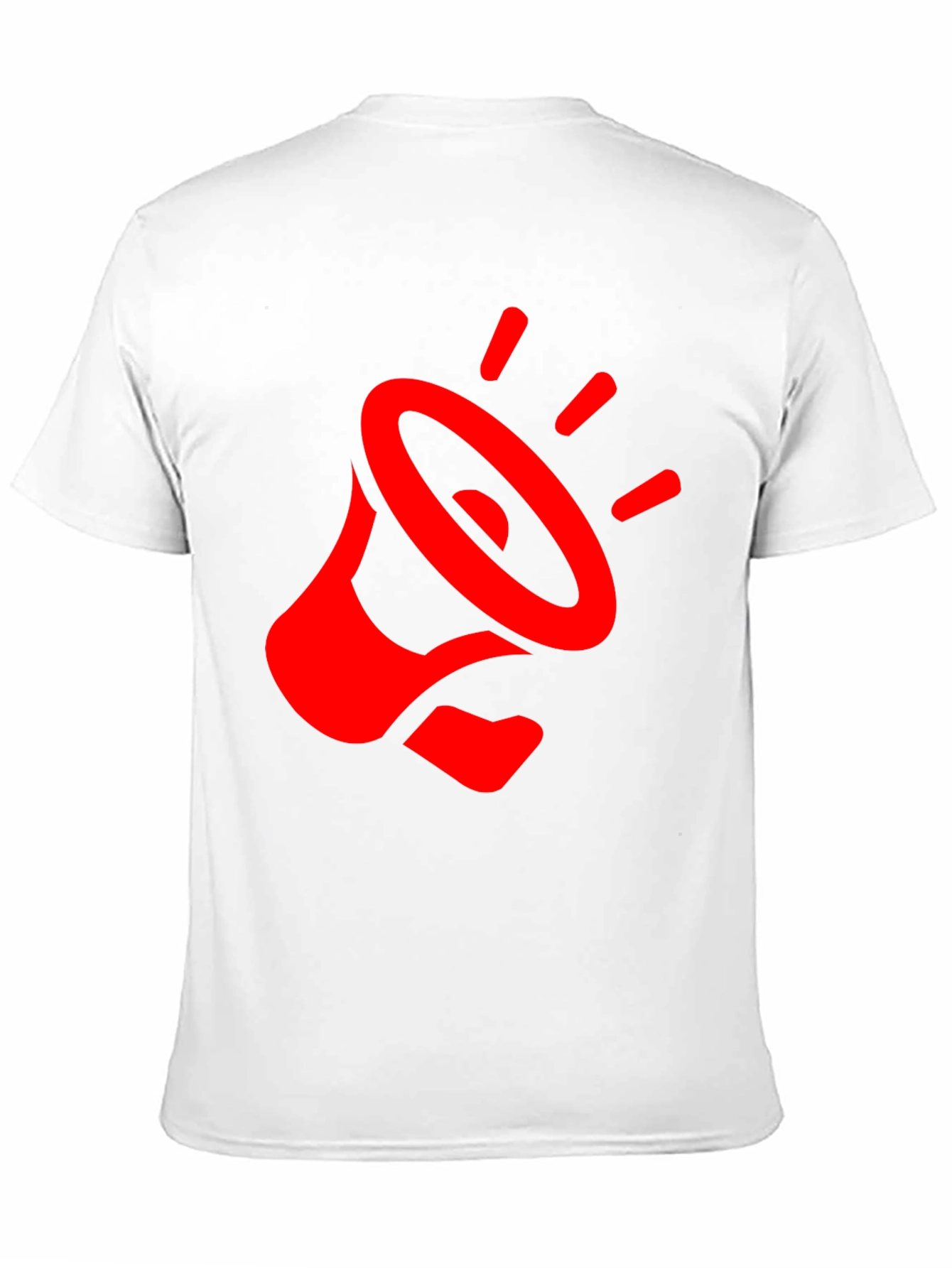 Red Megaphone Graphic Black T-Shirt