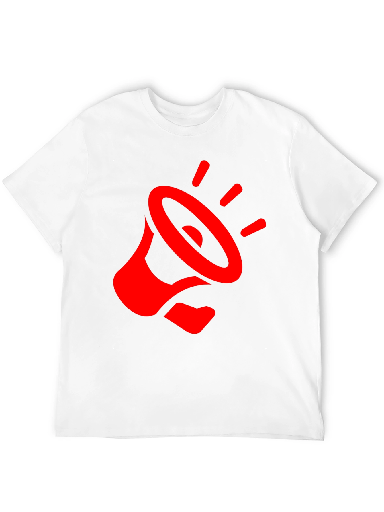 Red Megaphone Graphic Black T-Shirt