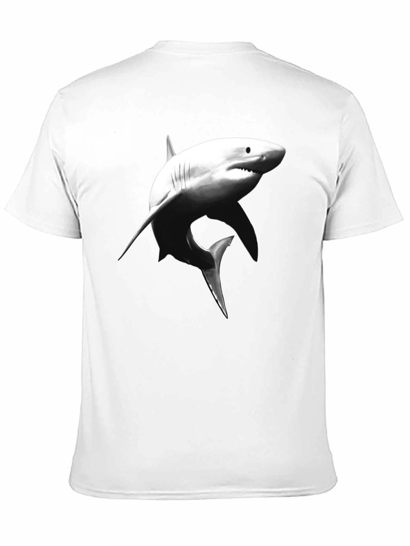 Shark Graphic Tee - Black Cotton T-Shirt