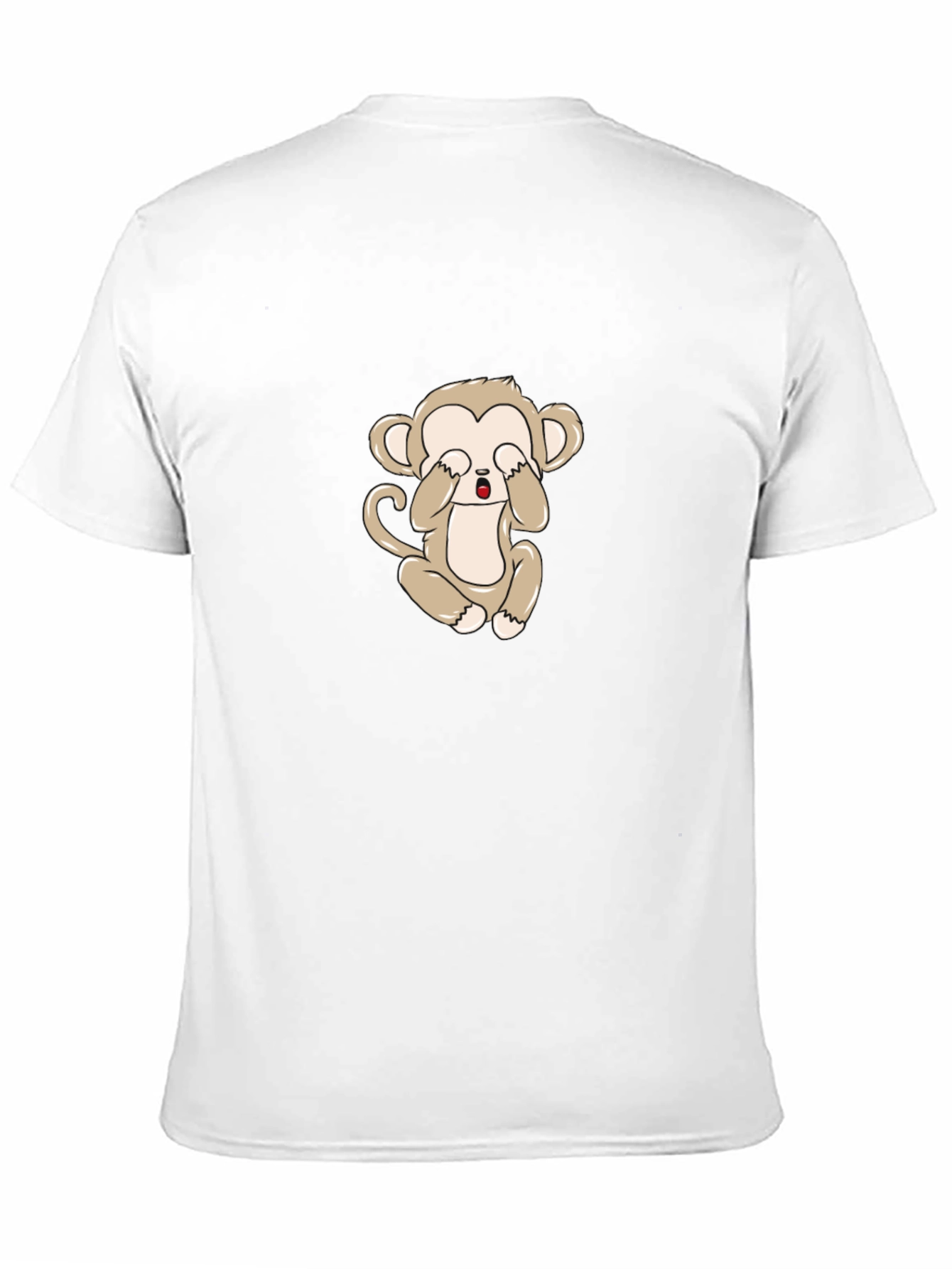 Black T-Shirt with Cute Monkey Graphic