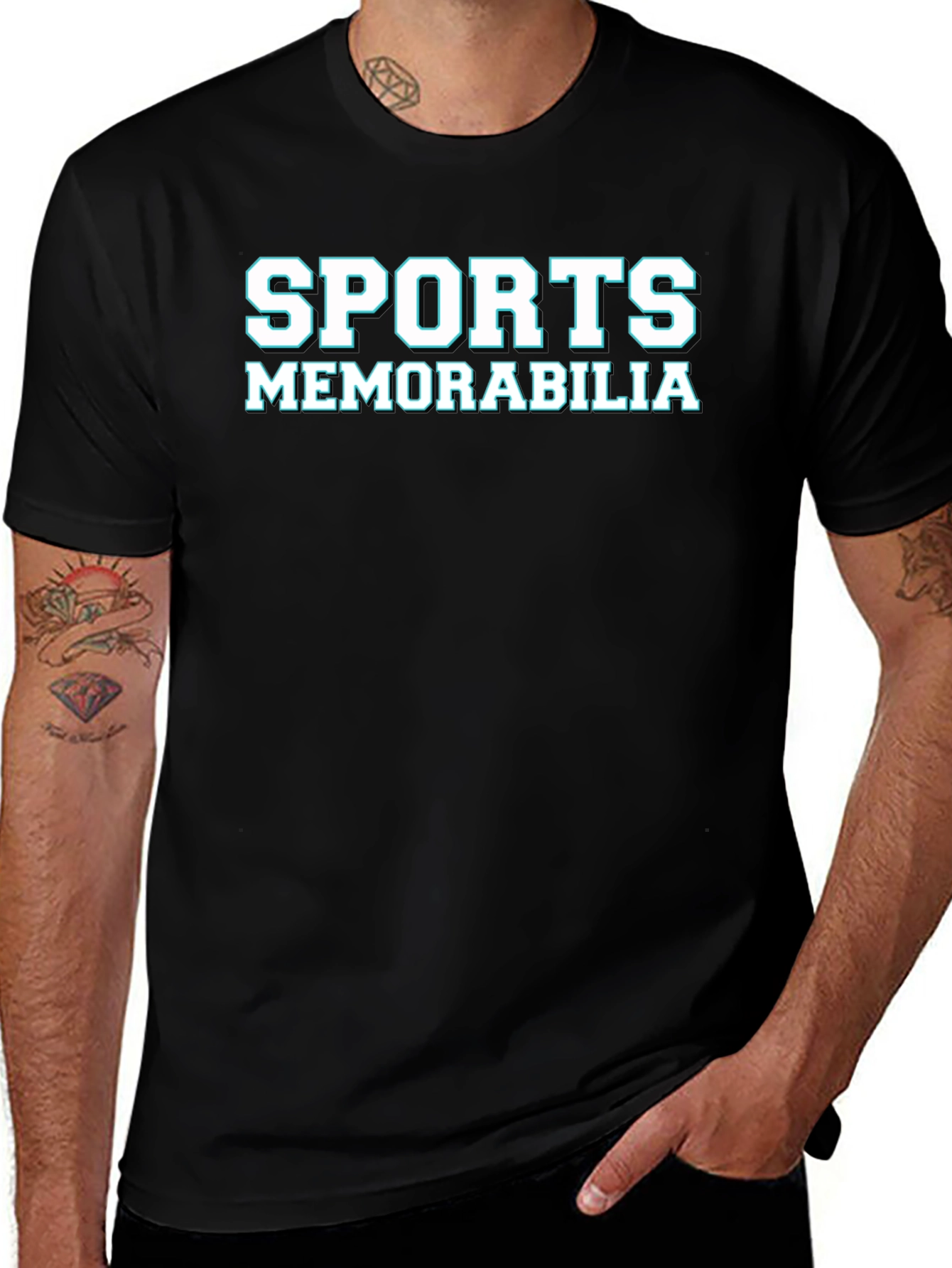 Sports Memorabilia Black Graphic T-Shirt