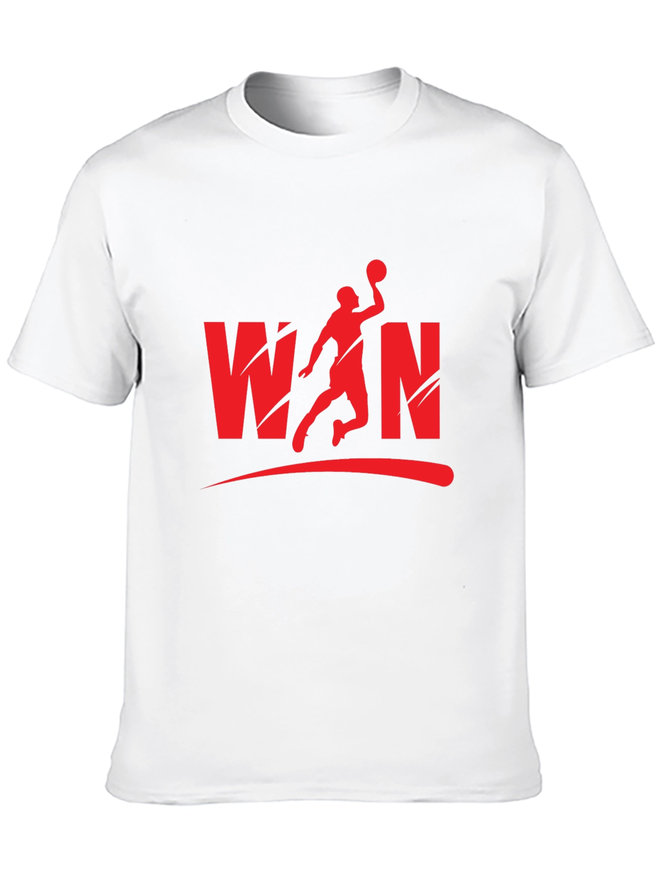 Win Basketball Graphic Tee - Black Cotton Blend Shirt