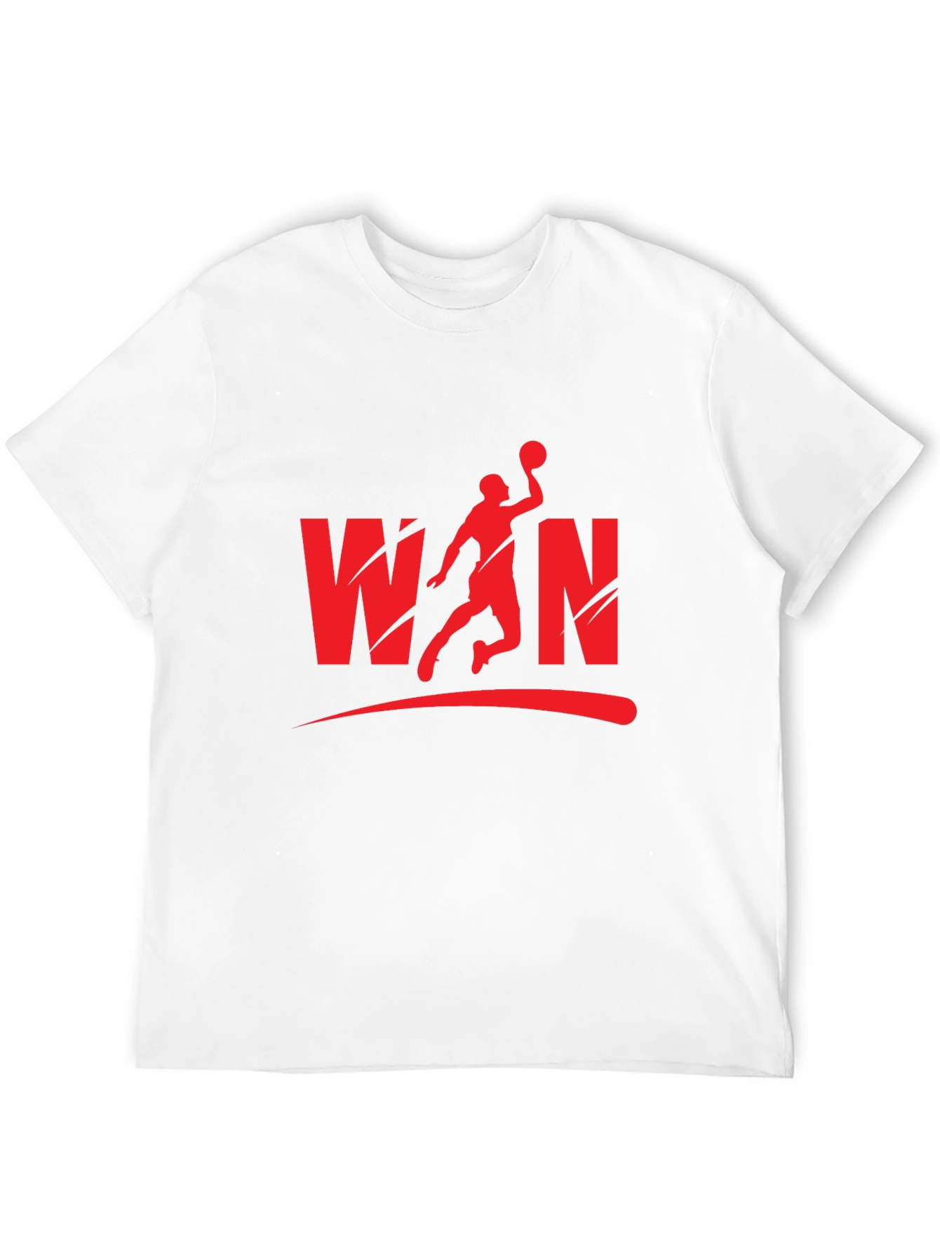 Win Basketball Graphic Tee - Black Cotton Blend Shirt