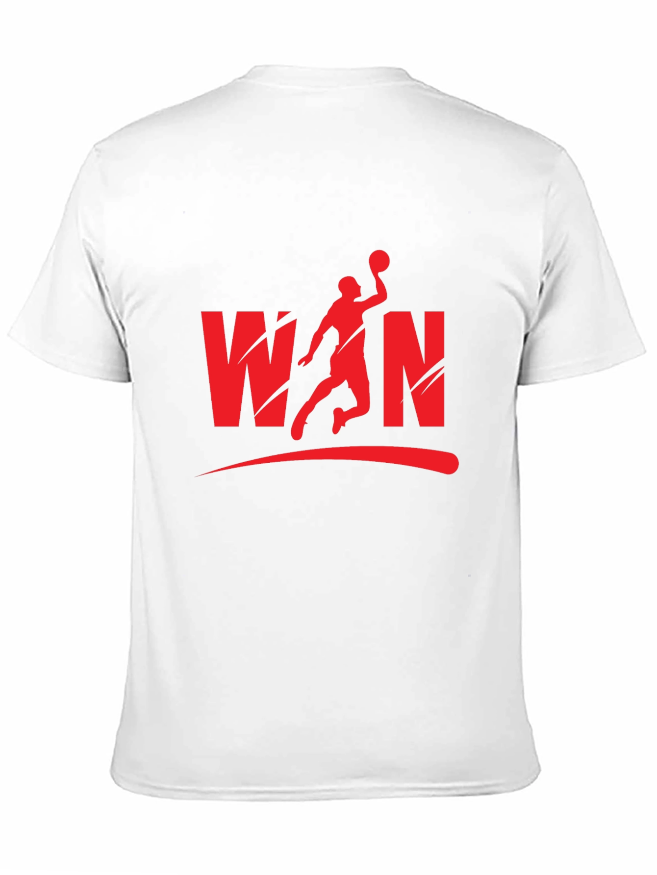 Win Basketball Graphic Tee - Black Cotton Blend Shirt
