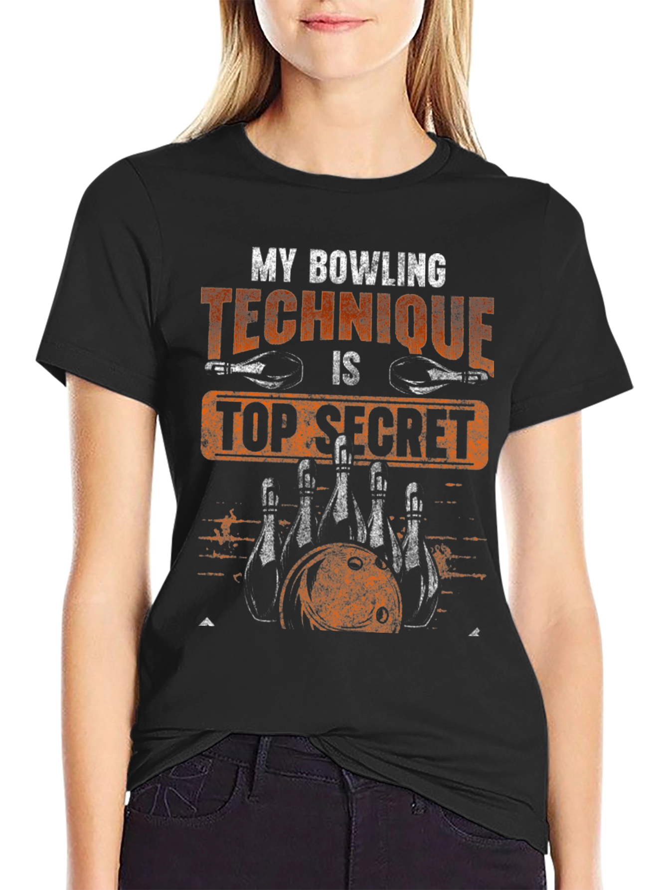 Bowling Technique Top Secret Graphic T-Shirt