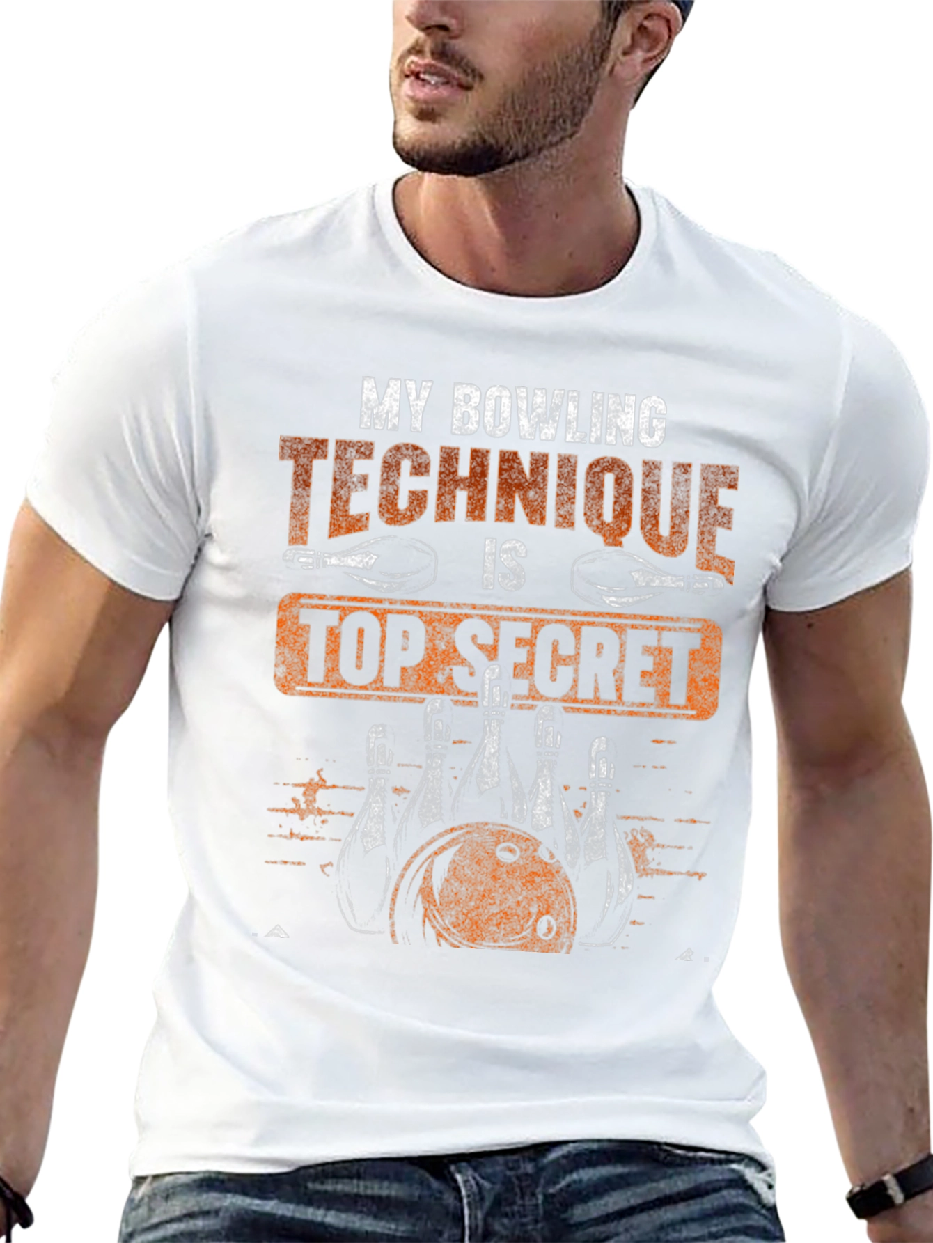 Bowling Technique Top Secret Graphic T-Shirt