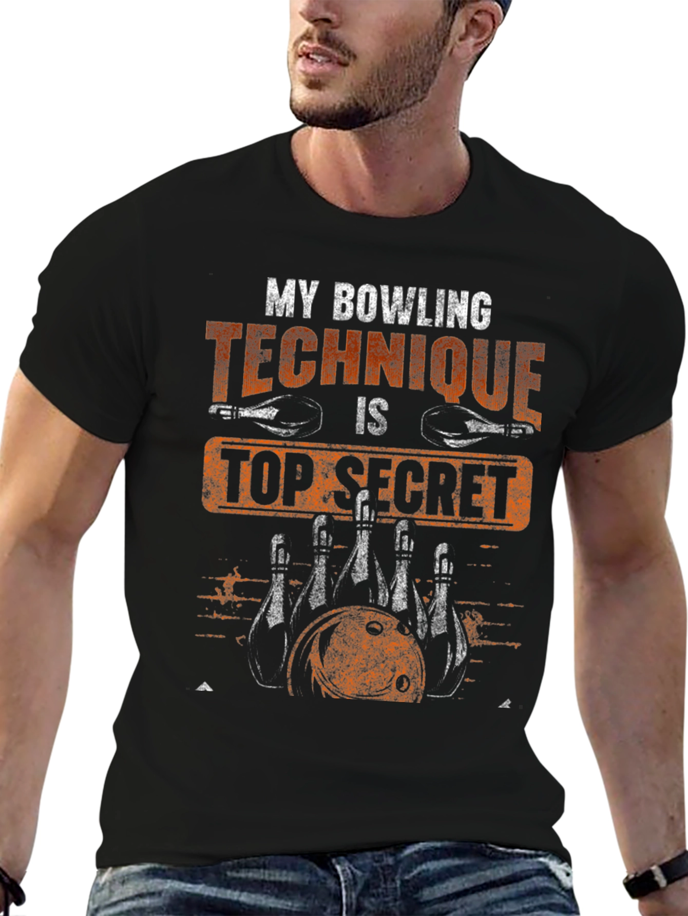 Bowling Technique Top Secret Graphic T-Shirt