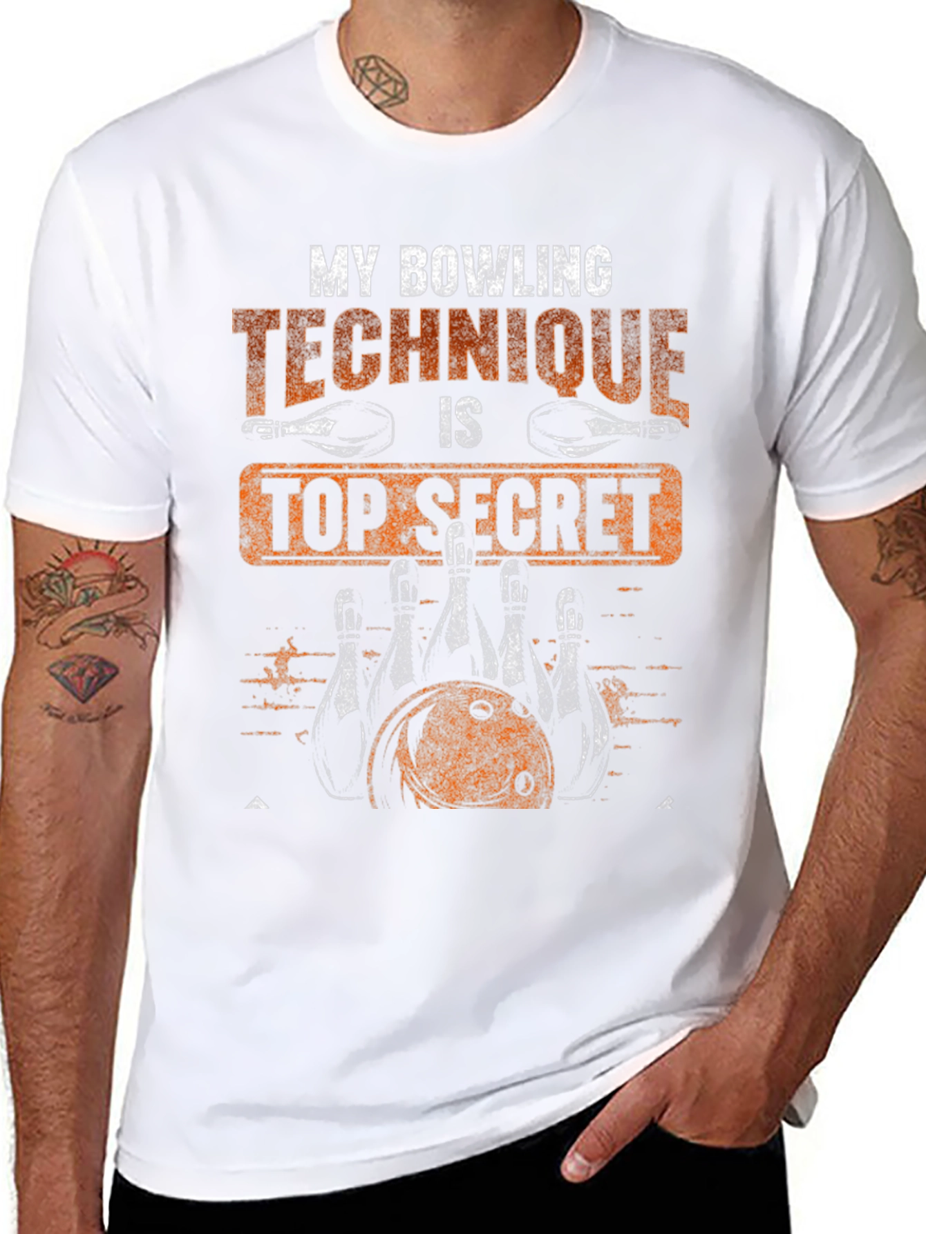 Bowling Technique Top Secret Graphic T-Shirt