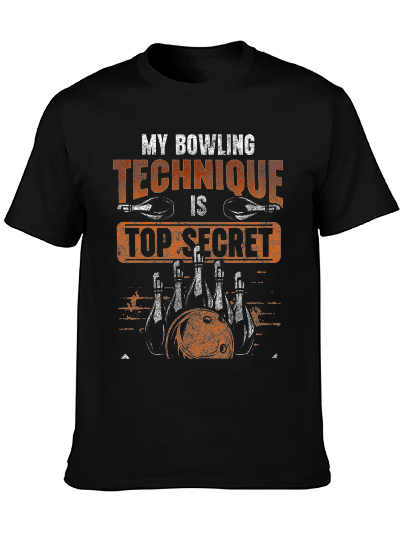 Bowling Technique Top Secret Graphic T-Shirt